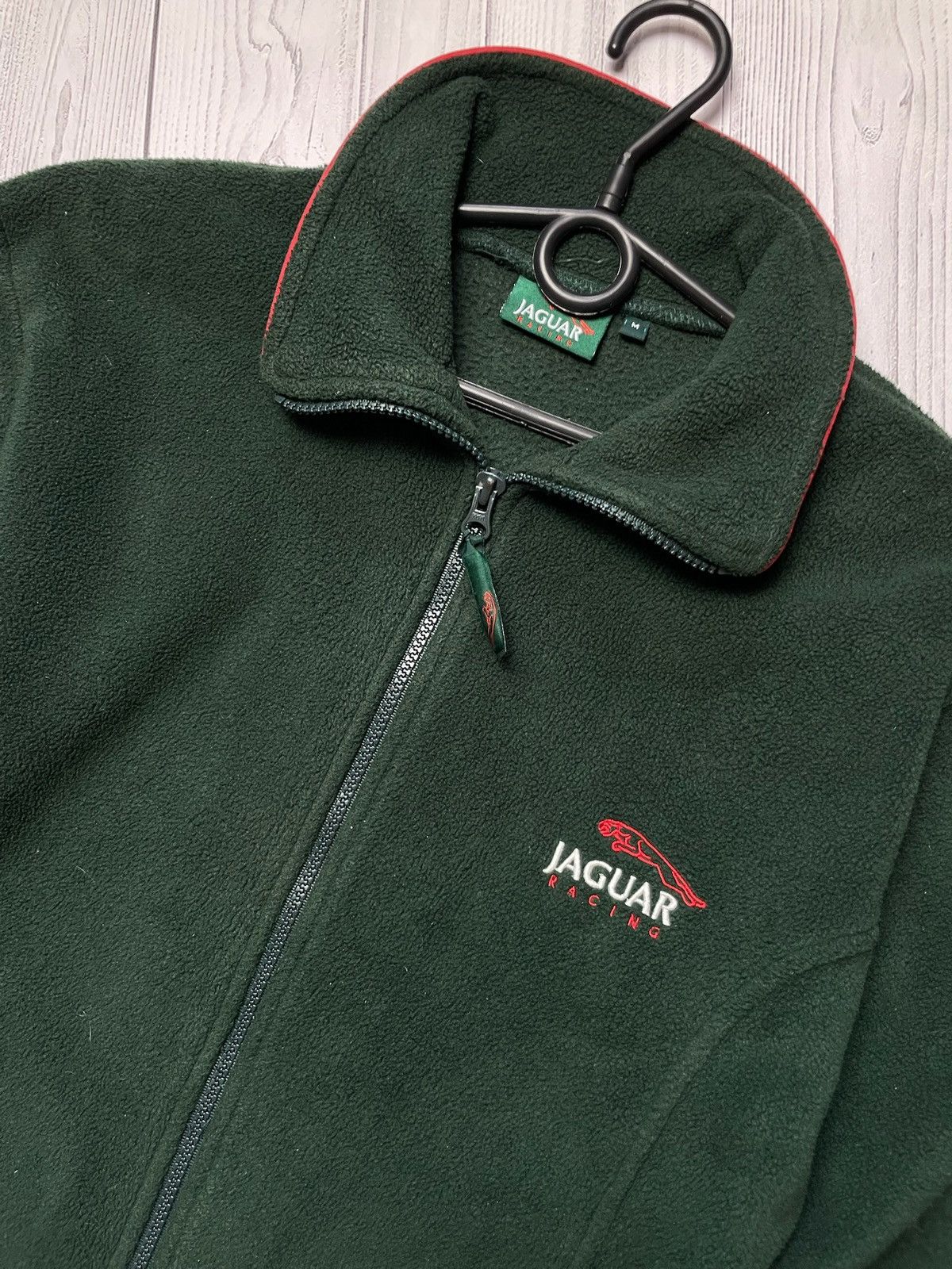 Vintage Vintage Jaguar fleece jacket size M women’s logo green Size M / US 6-8 / IT 42-44 - 2 Thumbnail