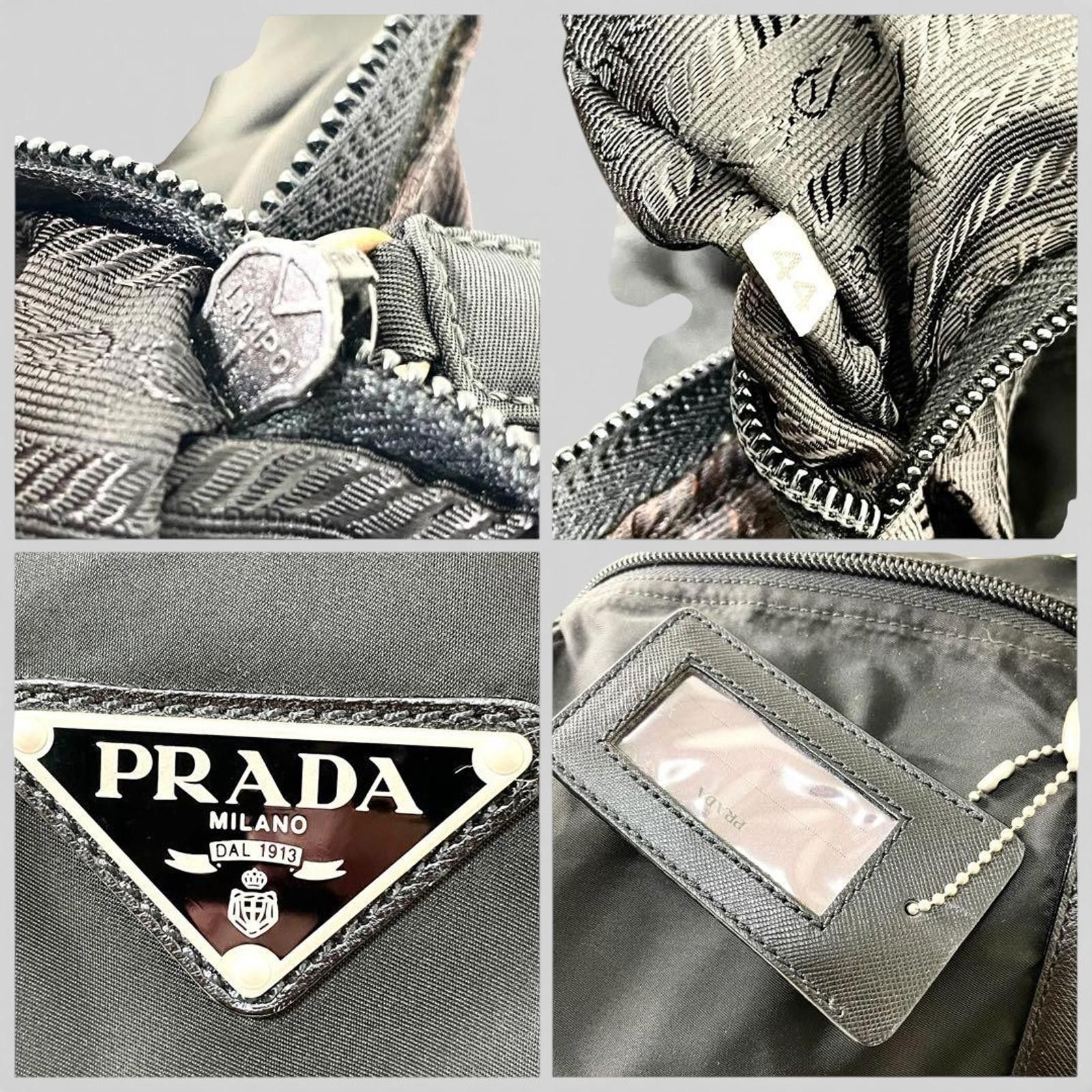 Prada Prada - Black Nylon Leather Travel Bag Size ONE SIZE - 7 Thumbnail