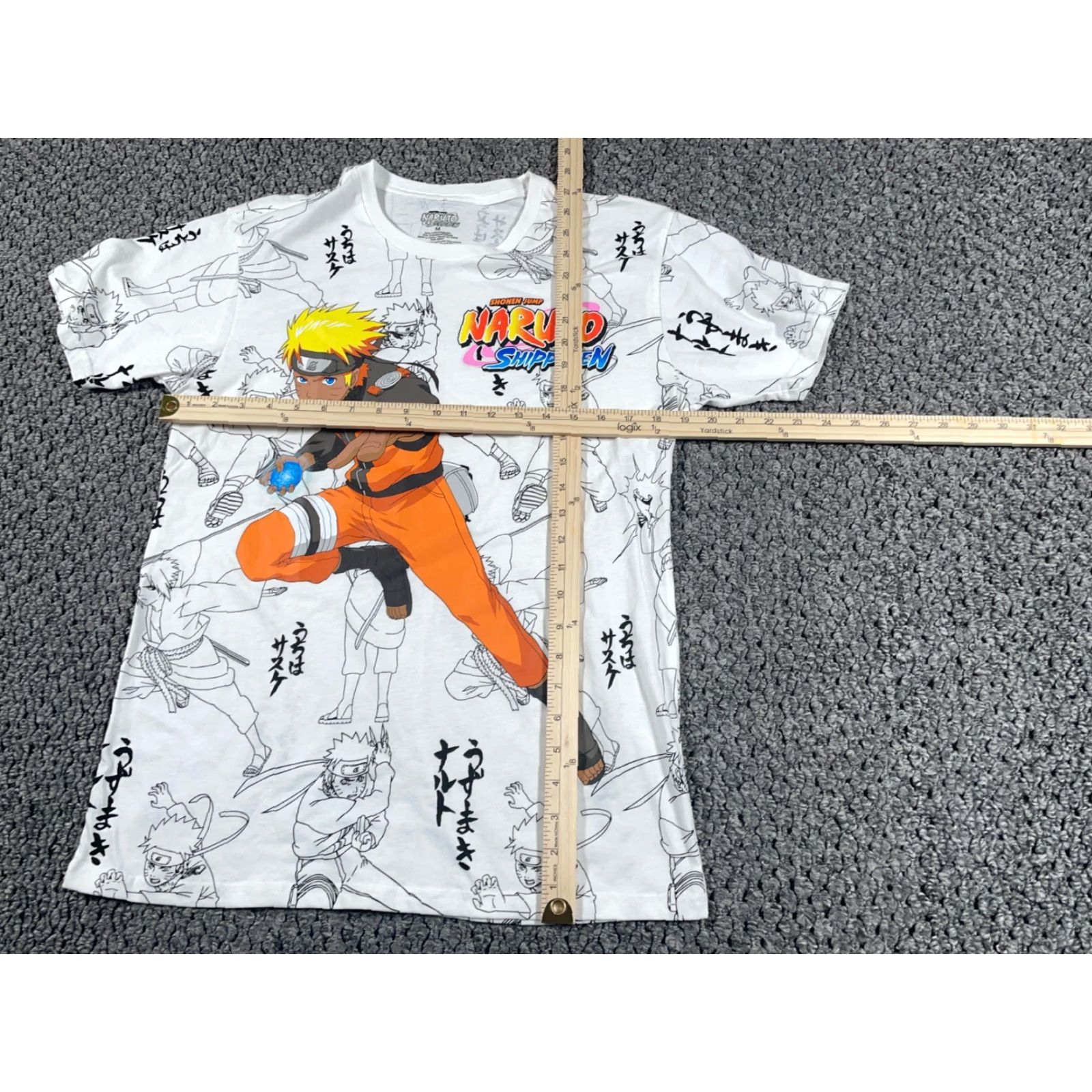 Etro VINTAGE Naruto Shirt Adult Medium White AOP Geometric Print 90s Anime Mens Shirt Size US M / EU 48-50 / 2 - 4 Thumbnail