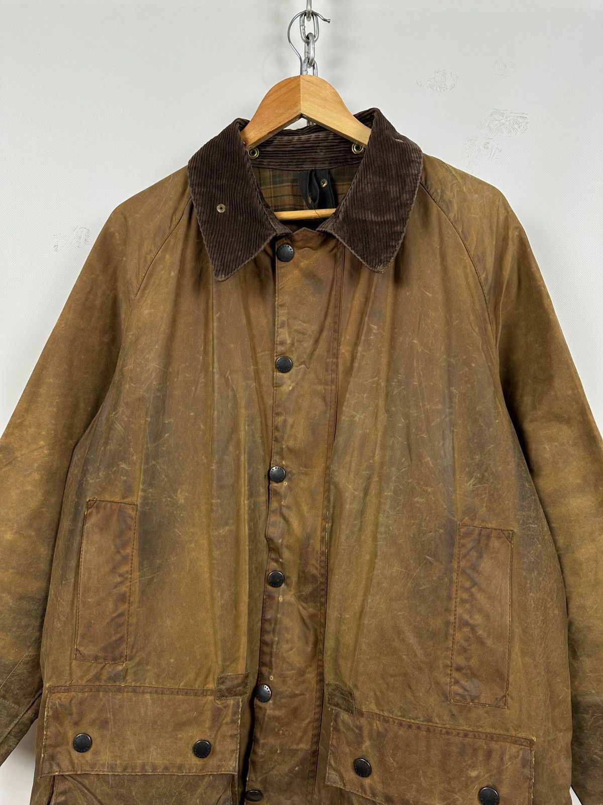 Barbour Vintage Barbour Beaufort Olive Brown Waxed Coat Jacket Size US XXL / EU 58 / 5 - 6 Thumbnail