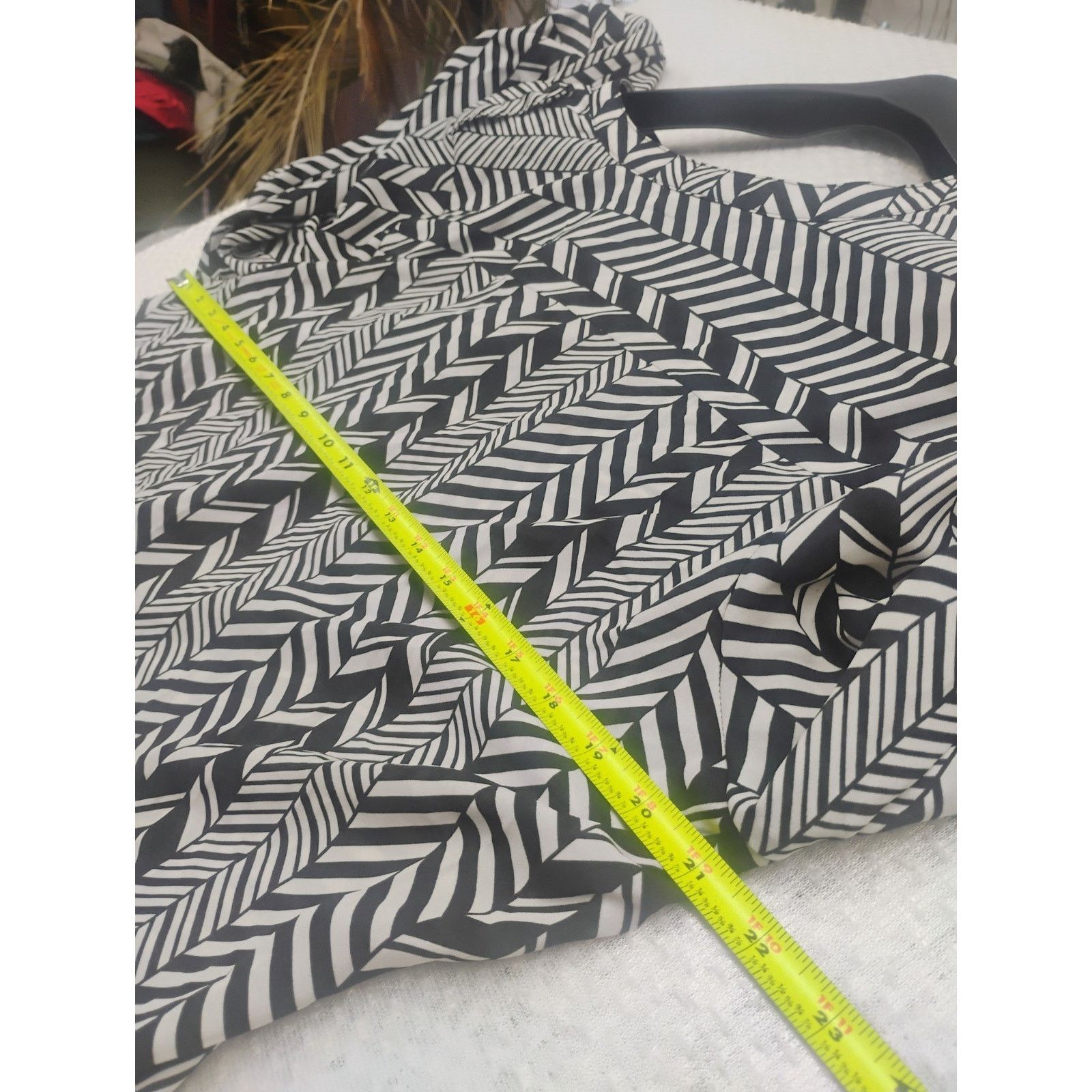 Other Zac & Rachel Womens XL Blouse Black White Geometric Herring Size XL / US 12-14 / IT 48-50 - 6 Thumbnail