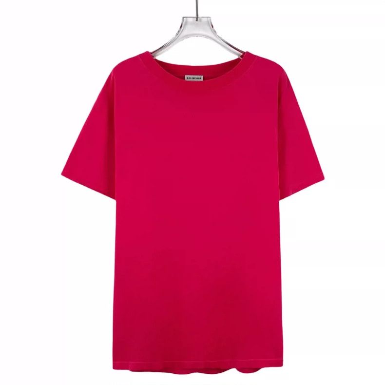 Balenciaga Balenciaga Pink logo monogram crewneck short sleeve T-shir Size US S / EU 44-46 / 1 - 1 Thumbnail