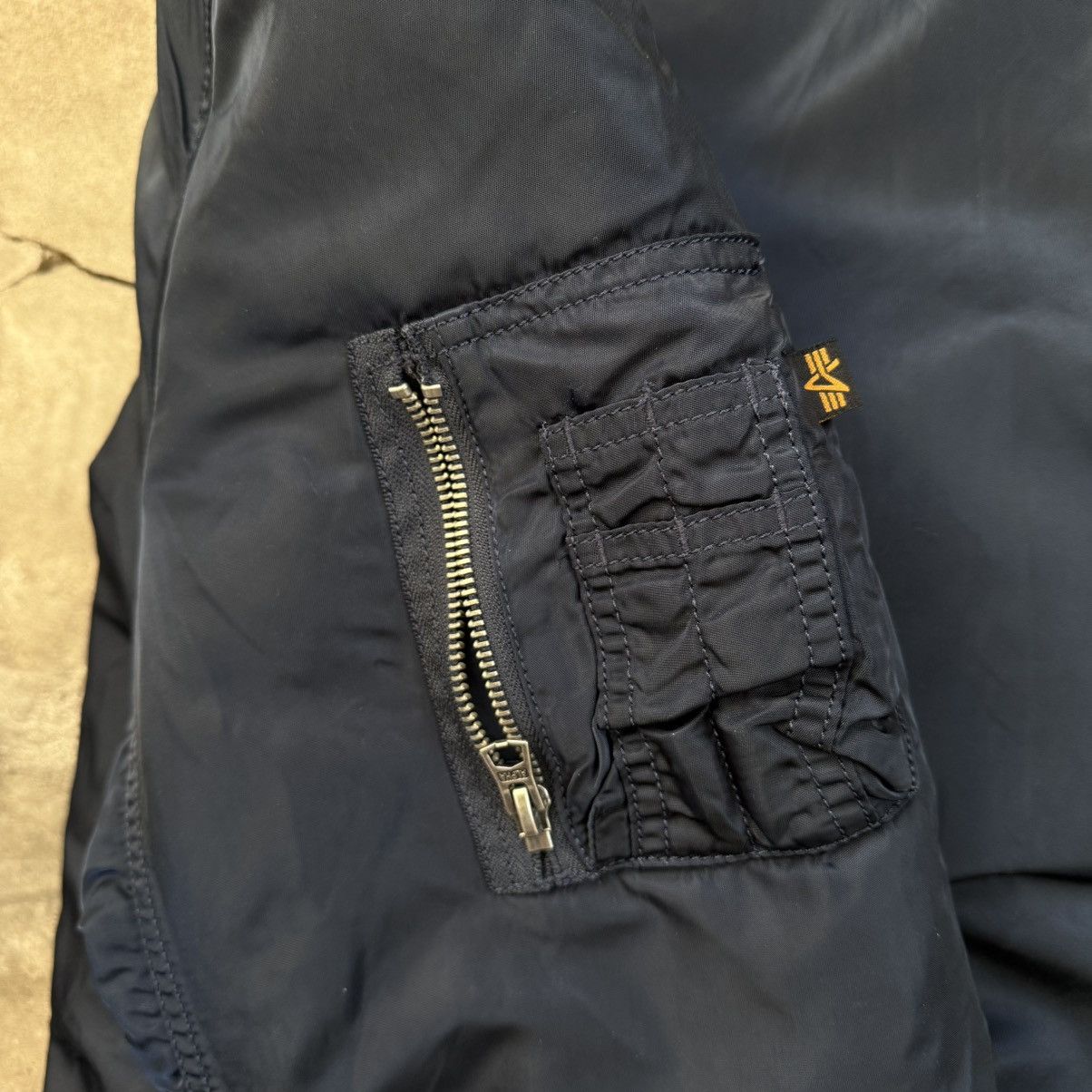 Alpha Industries Alpha Industries Navy Hylon Bomber Jacket With Hood Size US XXL / EU 58 / 5 - 7 Thumbnail