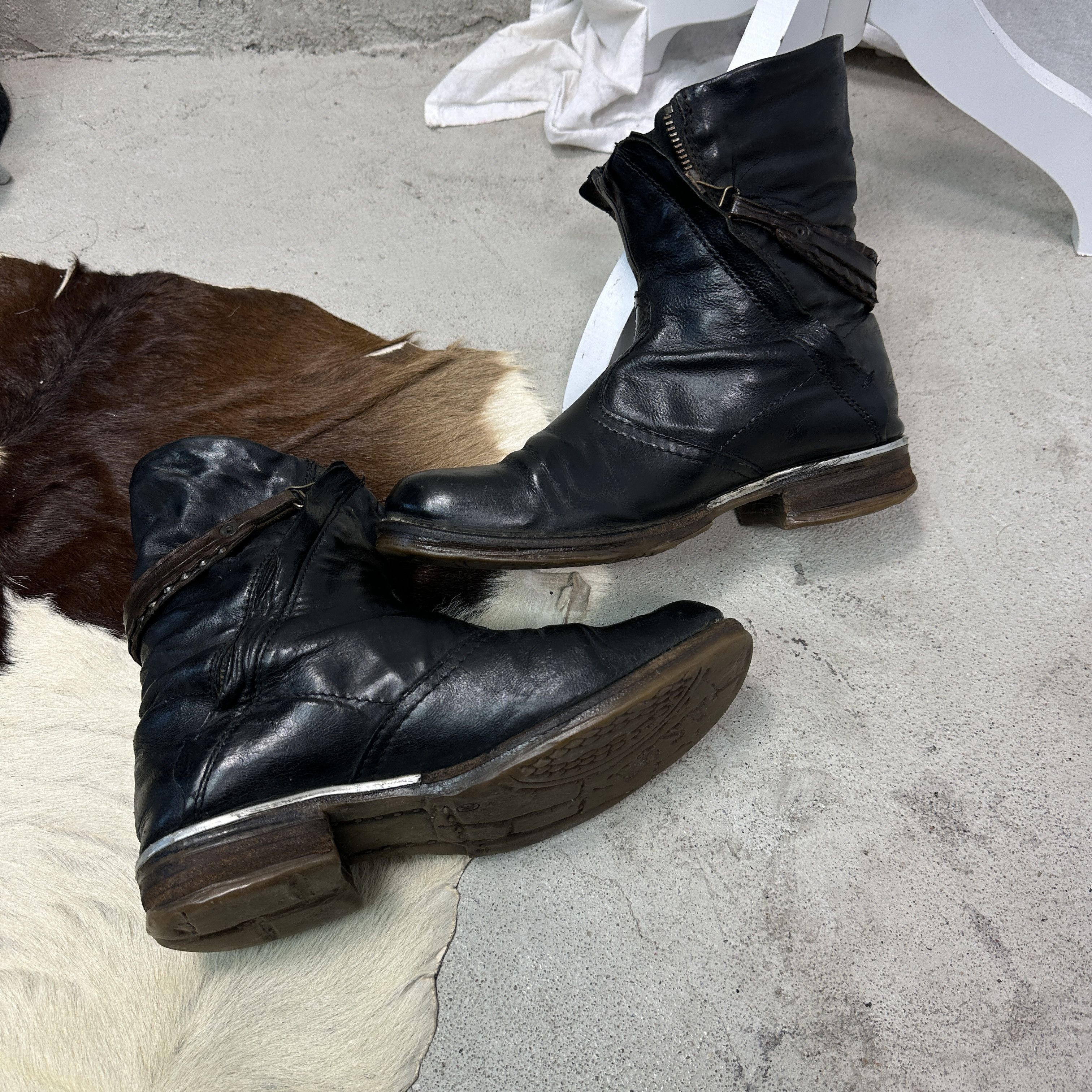 A.S.98 Vintage Avant Garde Leather A.S.98 Airstep Pirate Boots Y2K Size US 9 / IT 39 - 6 Thumbnail
