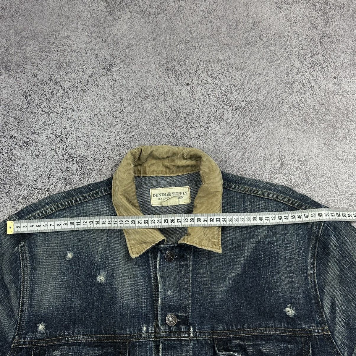 Denim & Supply Ralph Lauren Y2K Distressed Ripped Faded Blue Jeans Trucker Jacket XL Size US XL / EU 56 / 4 - 10 Thumbnail