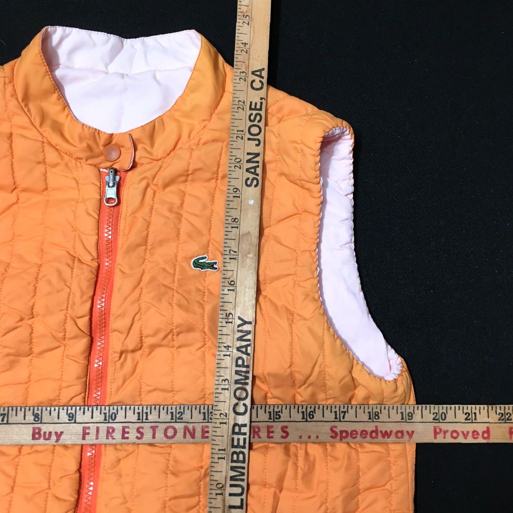 Lacoste Lacoste Sport Women's PEACH Zip Front Puffer Vest Size SMALL Size S / US 4 / IT 40 - 5 Thumbnail