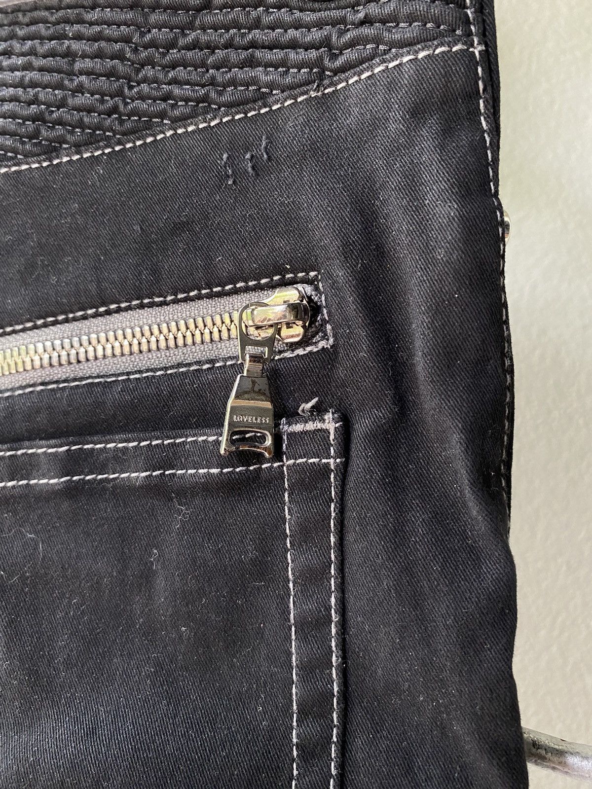 Loveless × Number (N)ine LOVELESS black biker pants Size US 31 - 10 Thumbnail