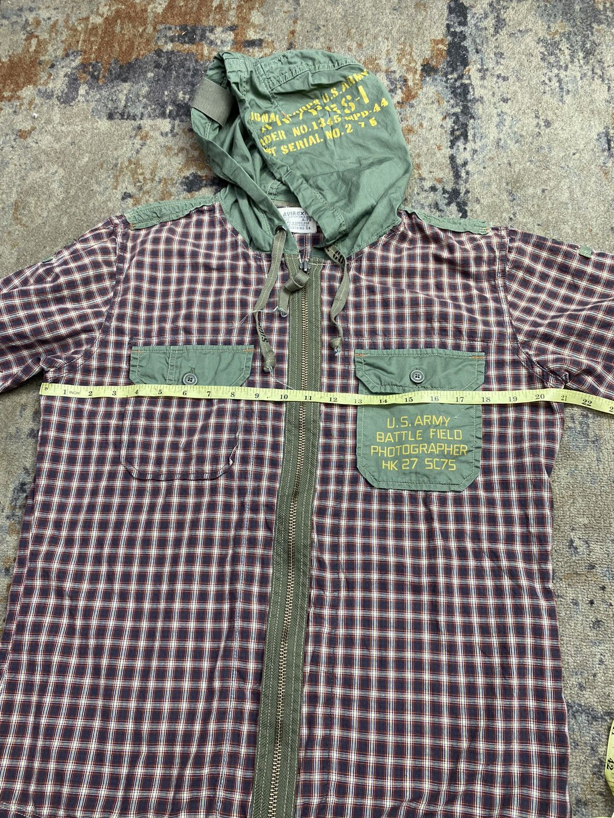 Vintage avirex shirt hood us army military style Size US L / EU 52-54 / 3 - 13 Thumbnail