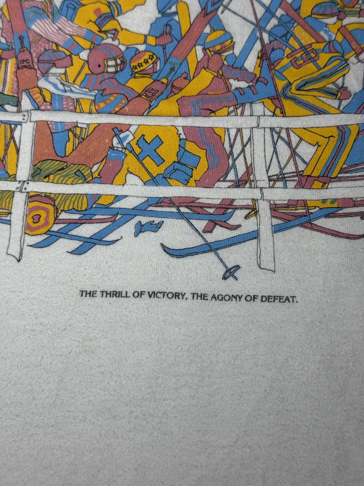 Vintage Vintage Ski Thrill Of Victory 80s Winter Olympics T Shirt Size US M / EU 48-50 / 2 - 3 Thumbnail