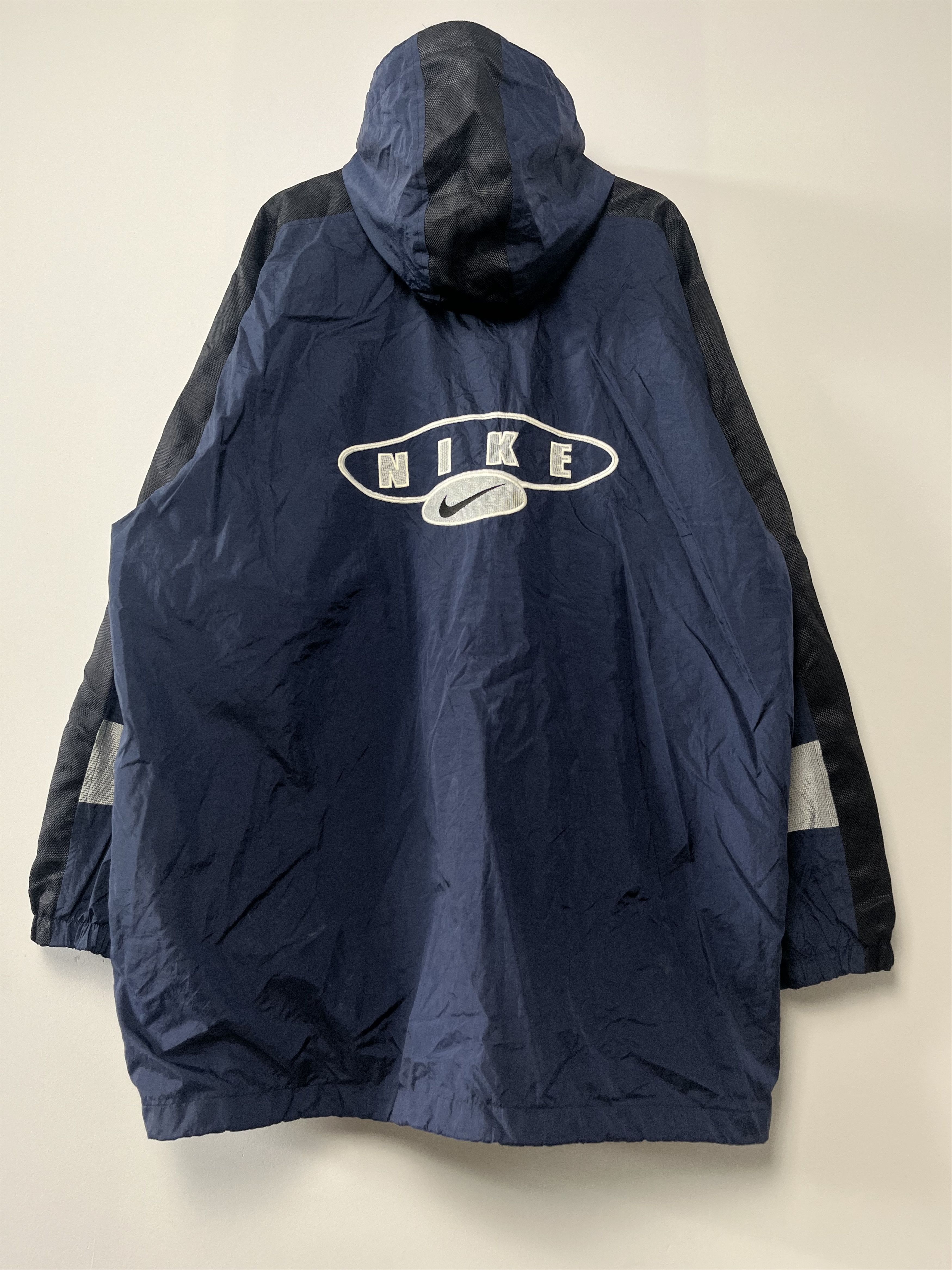 Nike × Vintage Nike Windbreaker Zip Up Lined Jacket Size XXL Blue Size US XXL / EU 58 / 5 - 2 Thumbnail