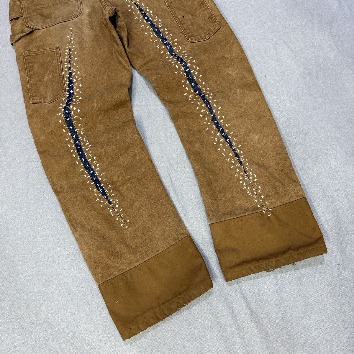 Carhartt Carhartt sashiko embroiderd B194 BRN Double knee denim Size US 34 / EU 50 - 13 Thumbnail