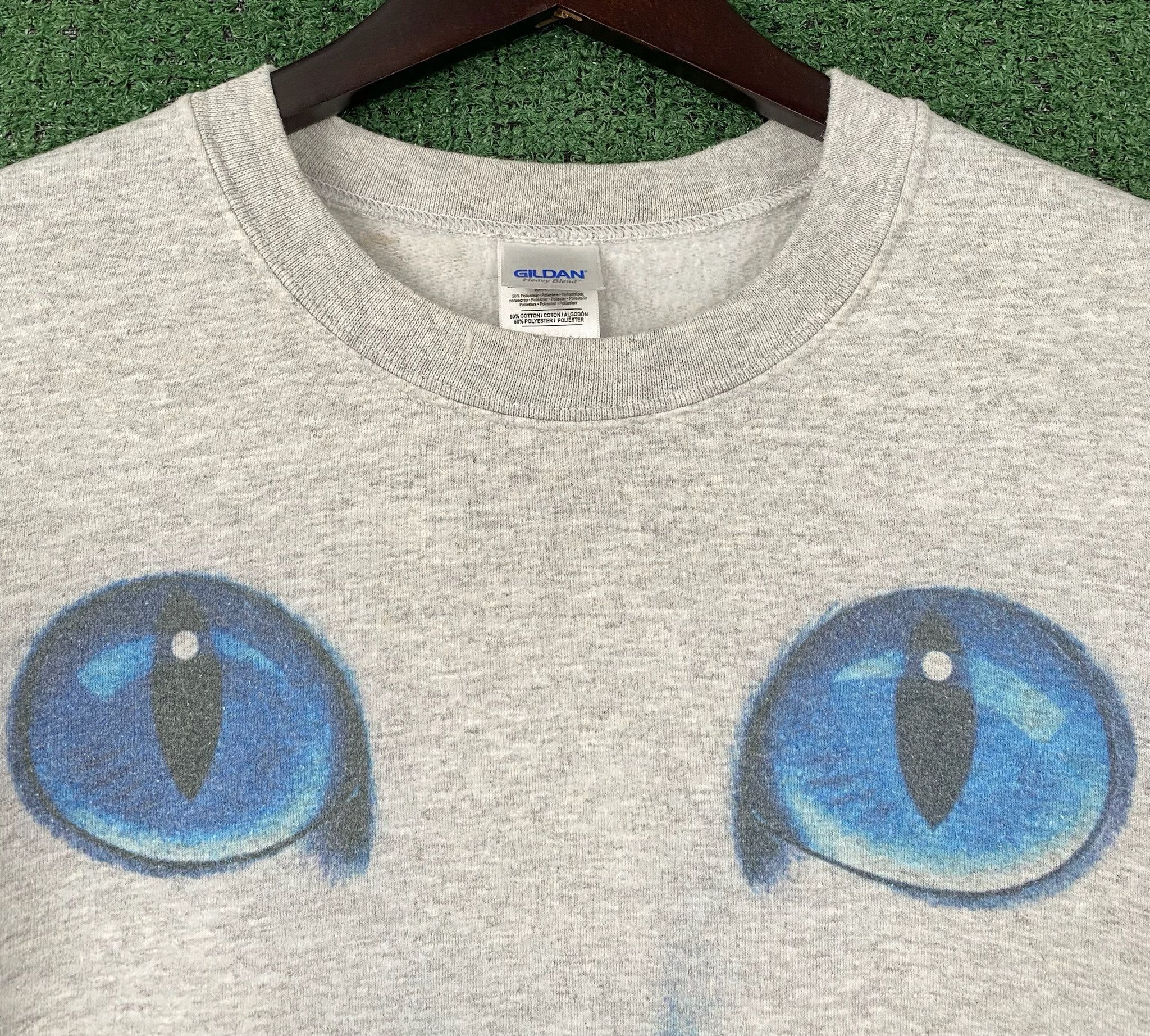 Gildan 90’s Cat Kitten Face Sweatshirt Women’s Size Medium Size M / US 6-8 / IT 42-44 - 2 Thumbnail