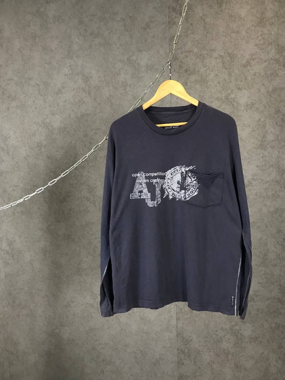 Armani Armani Jeans luxury designer pocket art longsleeve Size US L / EU 52-54 / 3 - 1 Thumbnail