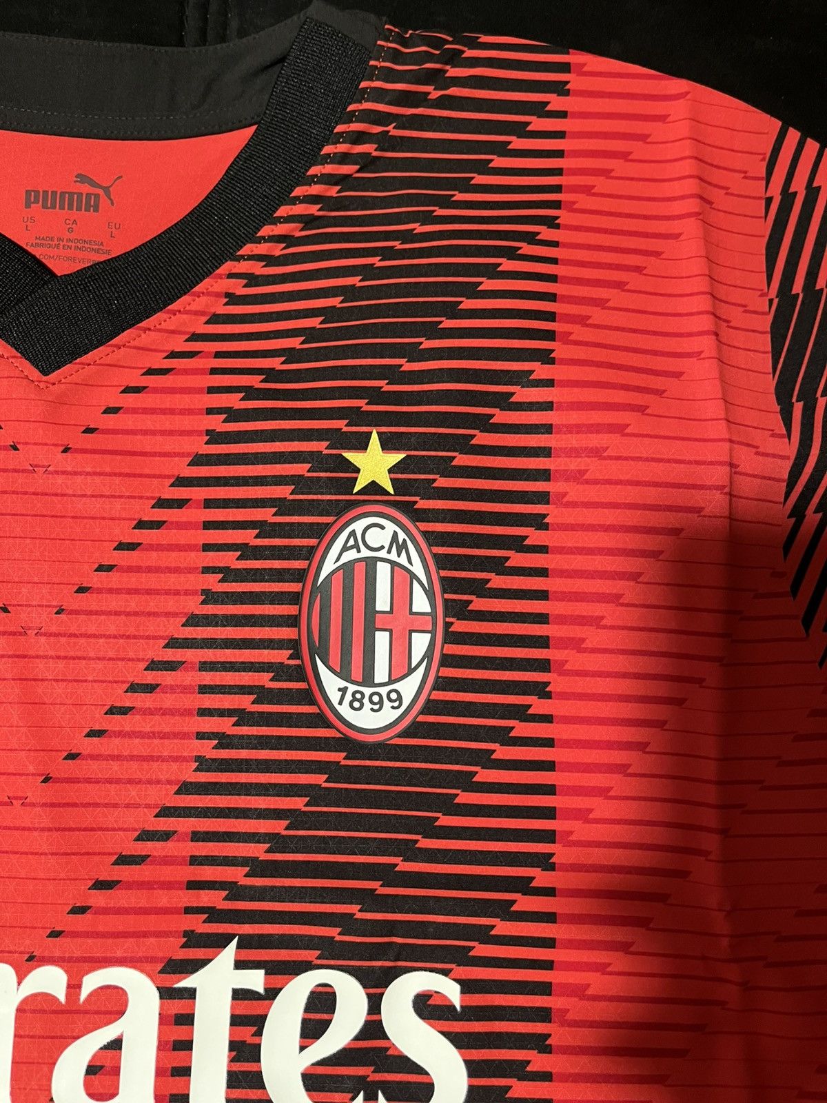 Puma BNWT Puma AC Milan 23/24 Home Jersey Authentic Ultraweave L Size US L / EU 52-54 / 3 - 2 Thumbnail
