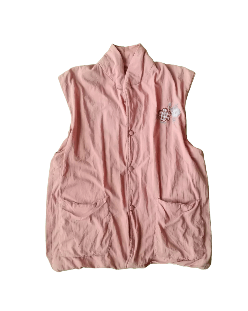 Japanese Brand × Vintage Flower Garden Pink Japan Brand Vest Sleeveless Size L / US 10 / IT 46 - 1 Thumbnail
