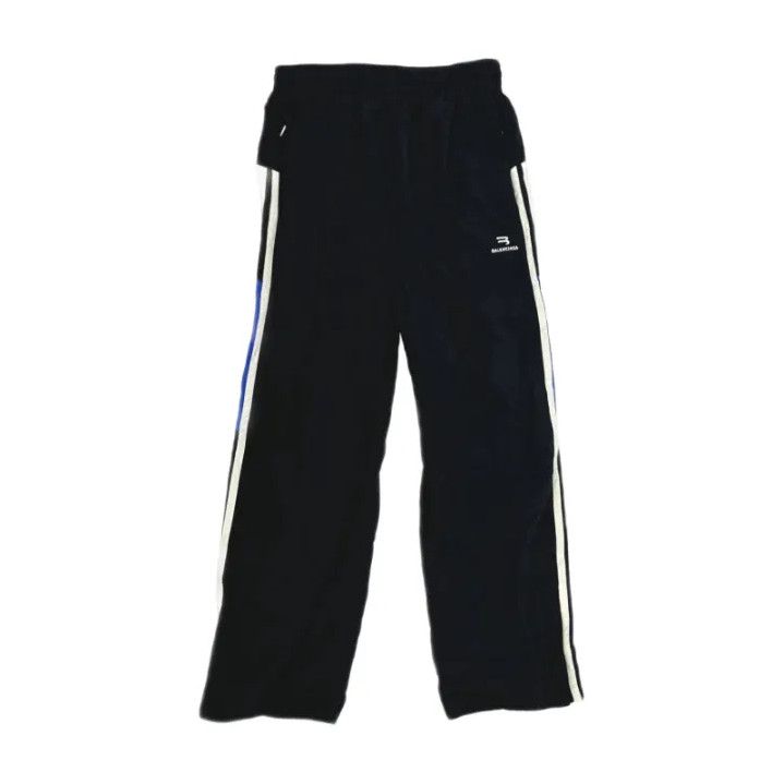 Balenciaga Side-striped Stretch-twill Trousers - Black White | Grailed