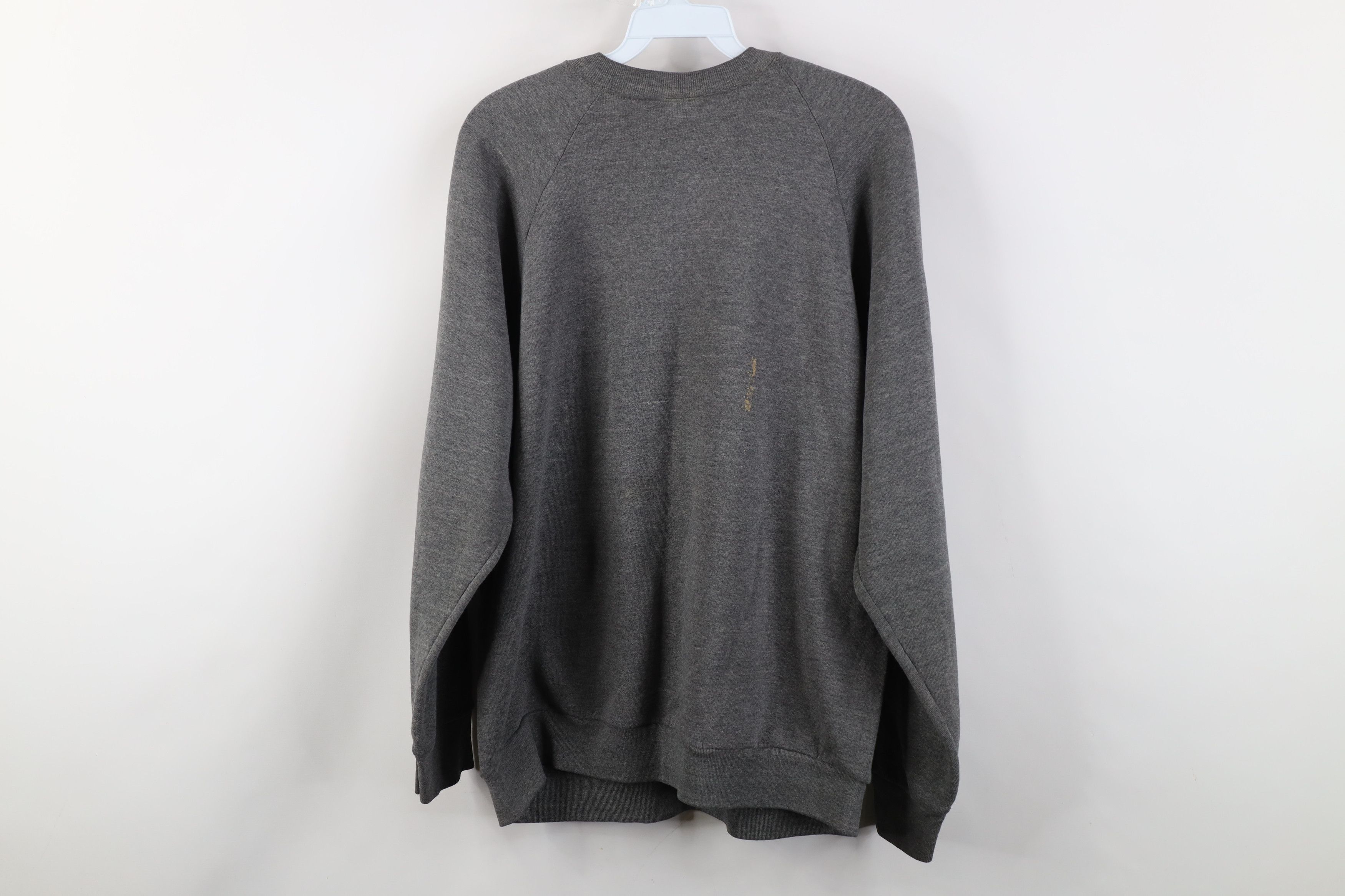 Vintage Vintage 90s Streetwear Crewneck Sweatshirt Heather Gray Size US L / EU 52-54 / 3 - 11 Thumbnail