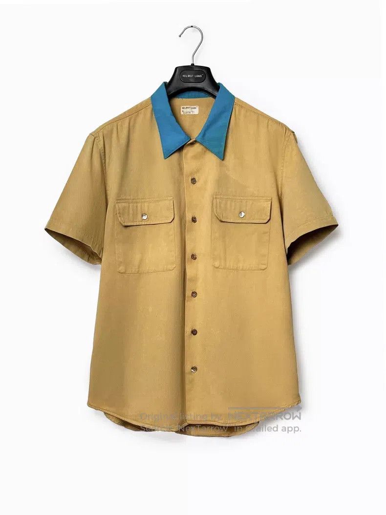 Helmut Lang Helmut Lang Contrast collar short-sleeved shirt Size US XL / EU 56 / 4 - 1 Thumbnail