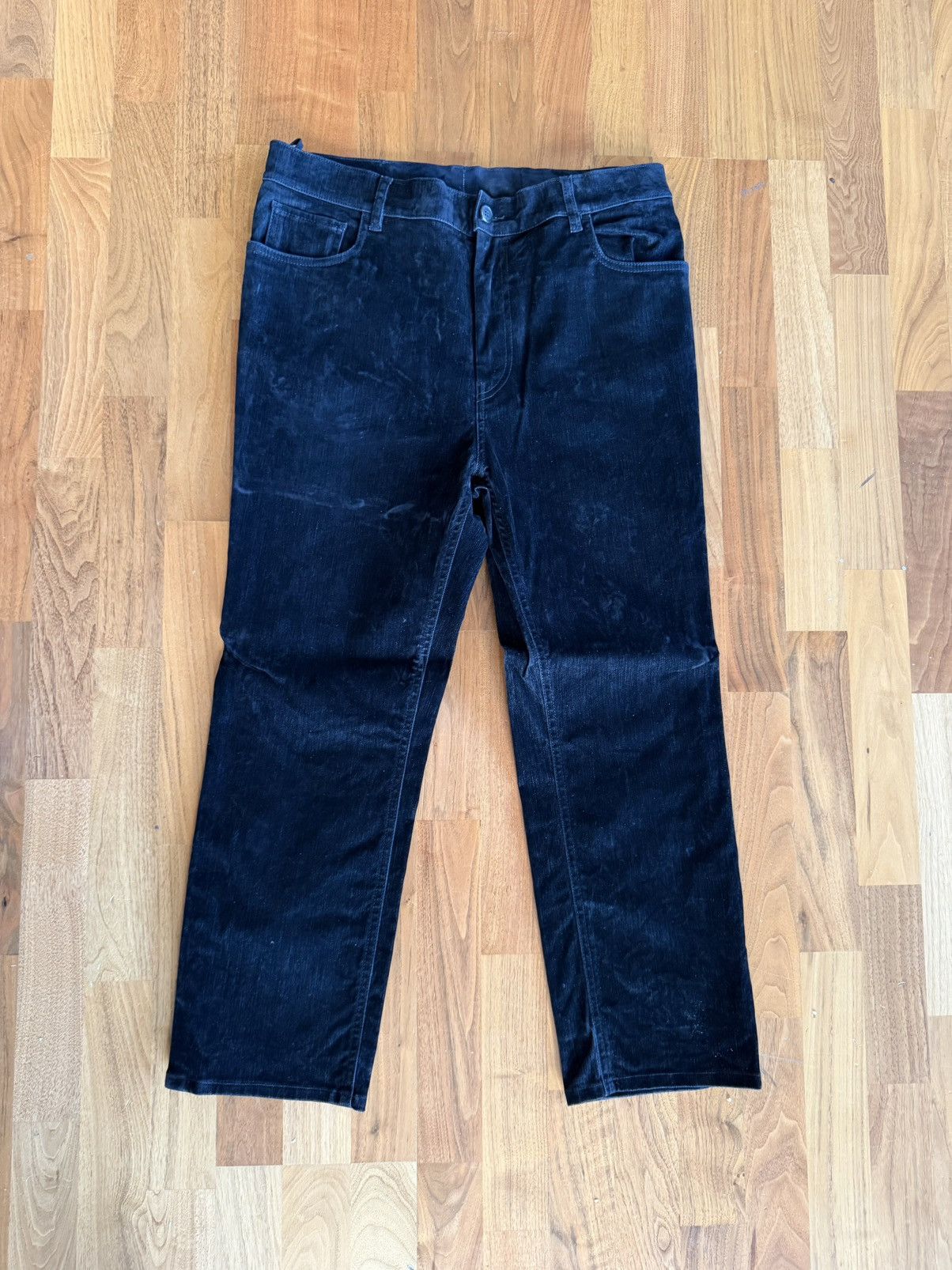 Prada PRADA TRIANGLE LOGO BLACK SUEDE PANTS Size US 36 / EU 52 - 1 Thumbnail