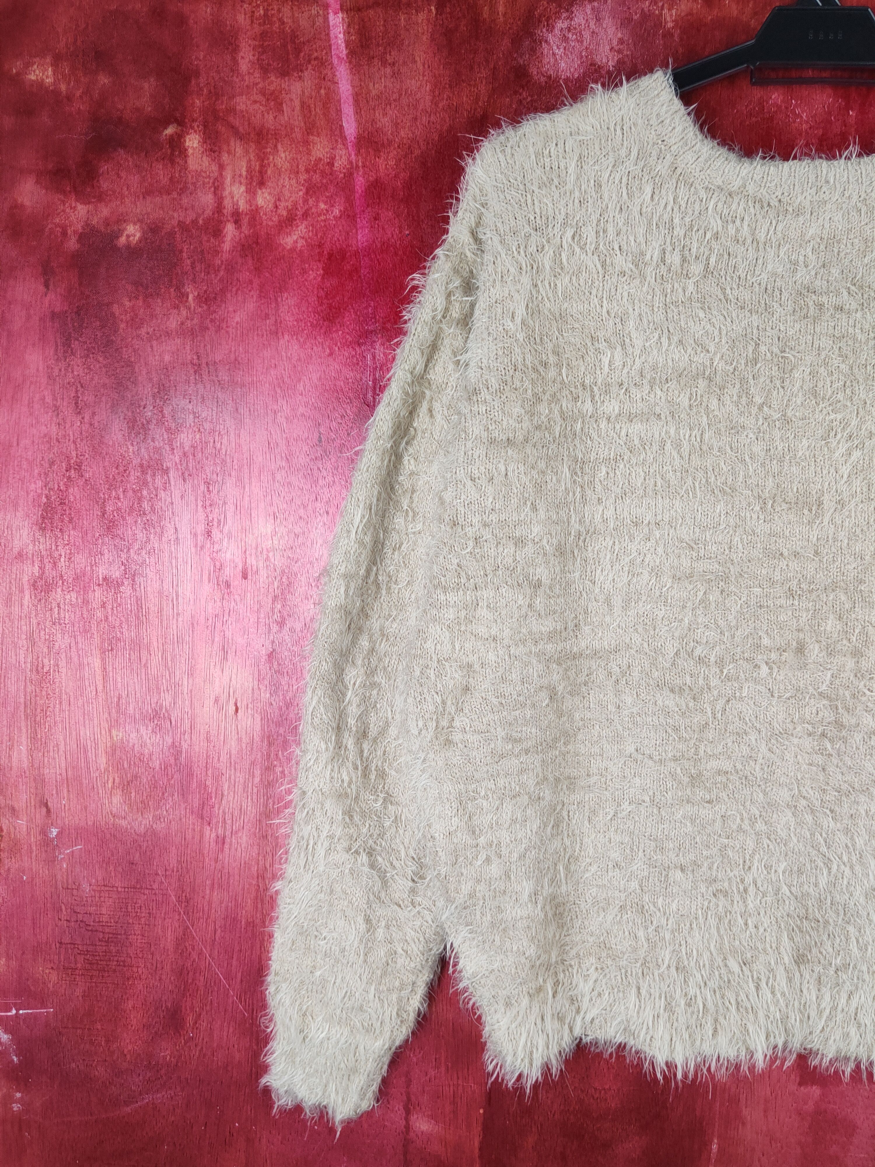 Homespun Knitwear One Way Brown Shag Shaggy Fur Mohair Knitwear #S2169 Size M / US 6-8 / IT 42-44 - 8 Thumbnail