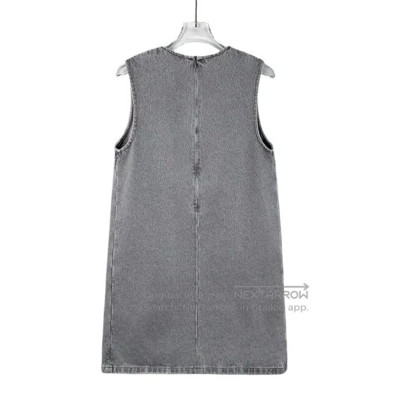 Miu Miu Miu Miu Gray Cotton Women's Dress Size S . Size S / US 4 / IT 40 - 2 Thumbnail