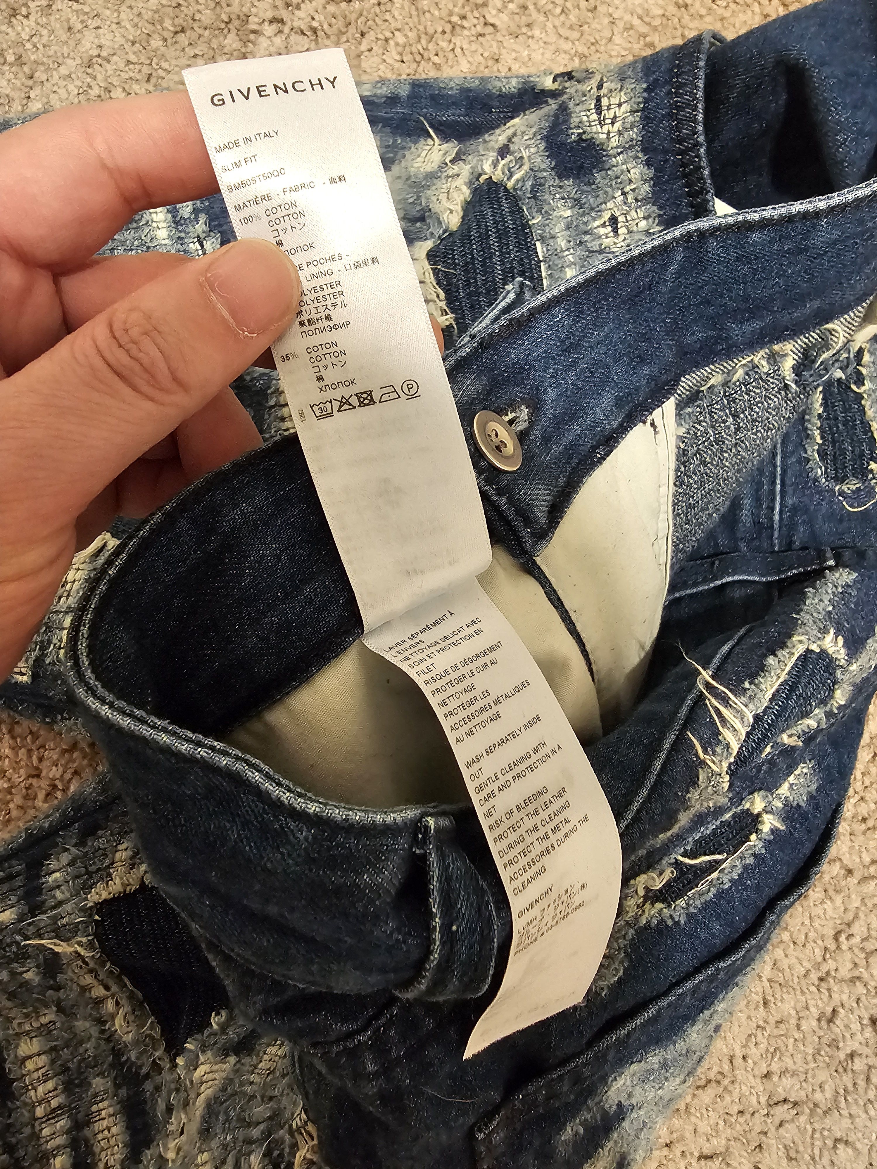 1017 ALYX 9SM × Ends Repair × Givenchy Givenchy Matthew Williams Distressed Boro Jeans AW22 ALYX Size US 32 / EU 48 - 8 Thumbnail