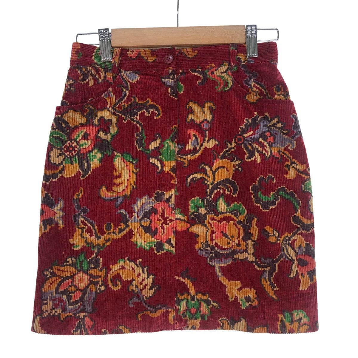 image of Kenzo Full Print Floral Mini Skirt in Red, Women's (Size 26)