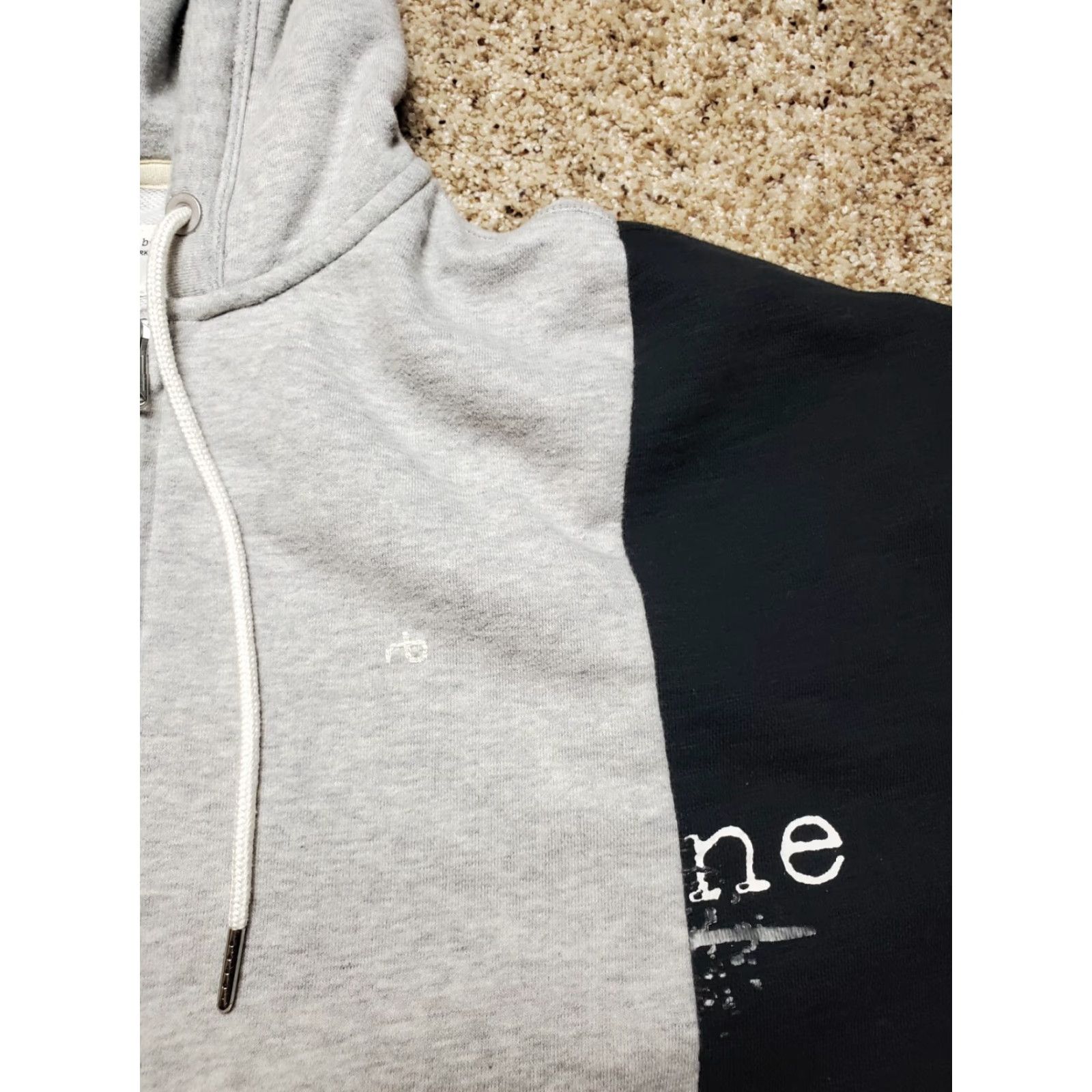 Rag & Bone VINTAGE Rag & Bone Bonum Paint Splash Hoodie XL Gray Cotton Blend Fleece Logo Full Zip Hooded Oversized Mens Accessories? Size US XL / EU 56 / 4 - 4 Thumbnail