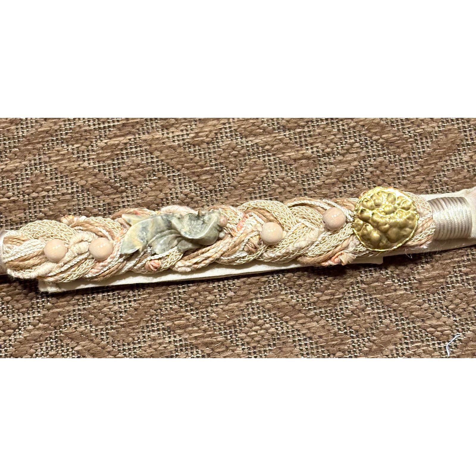 Vintage Vintage Carolyn Tanner Designs Braided Belt Cream Textured Size ONE SIZE - 10 Thumbnail