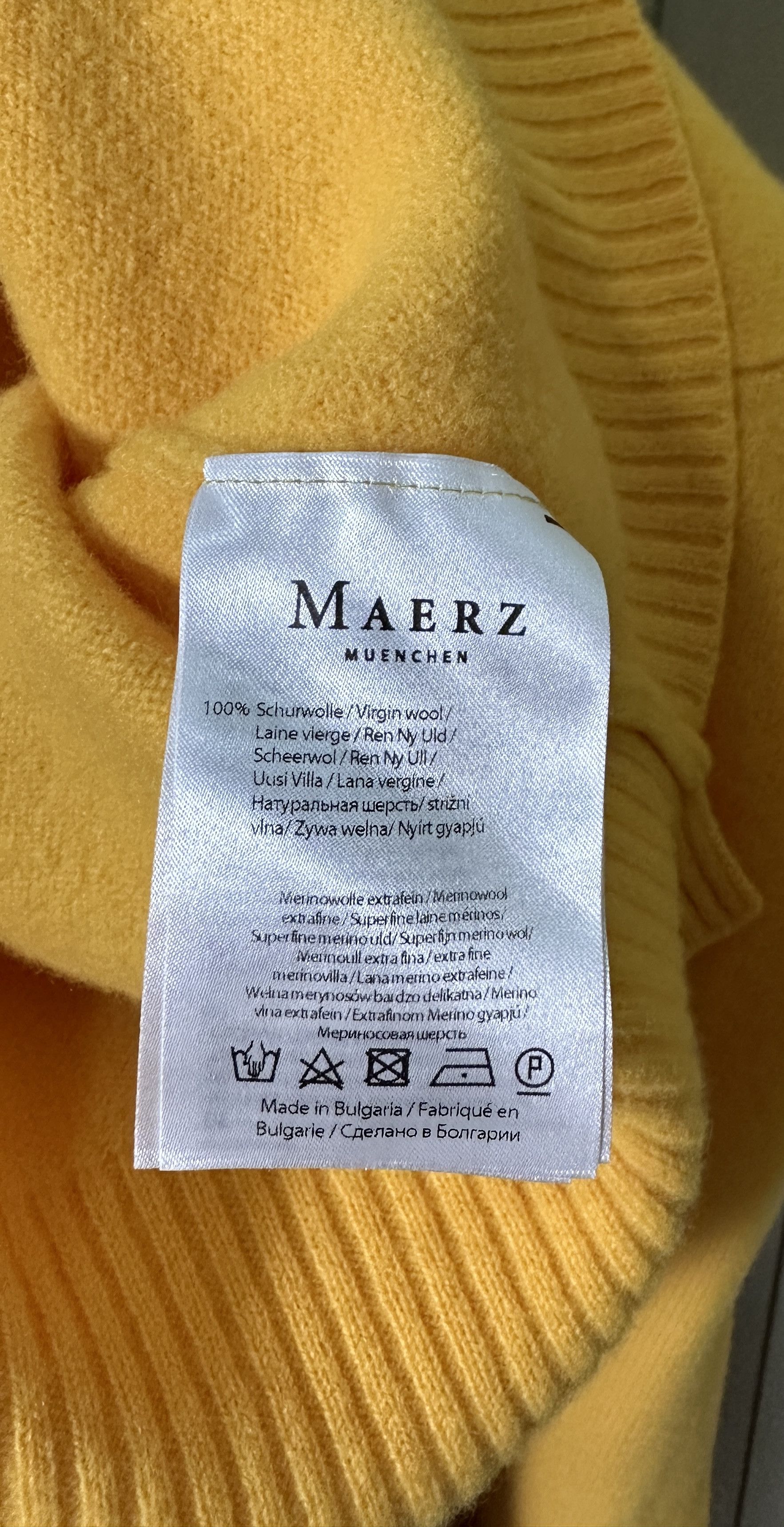 Other MAERZ Wool Yellow Pullover Jumper Size XL / US 12-14 / IT 48-50 - 6 Thumbnail
