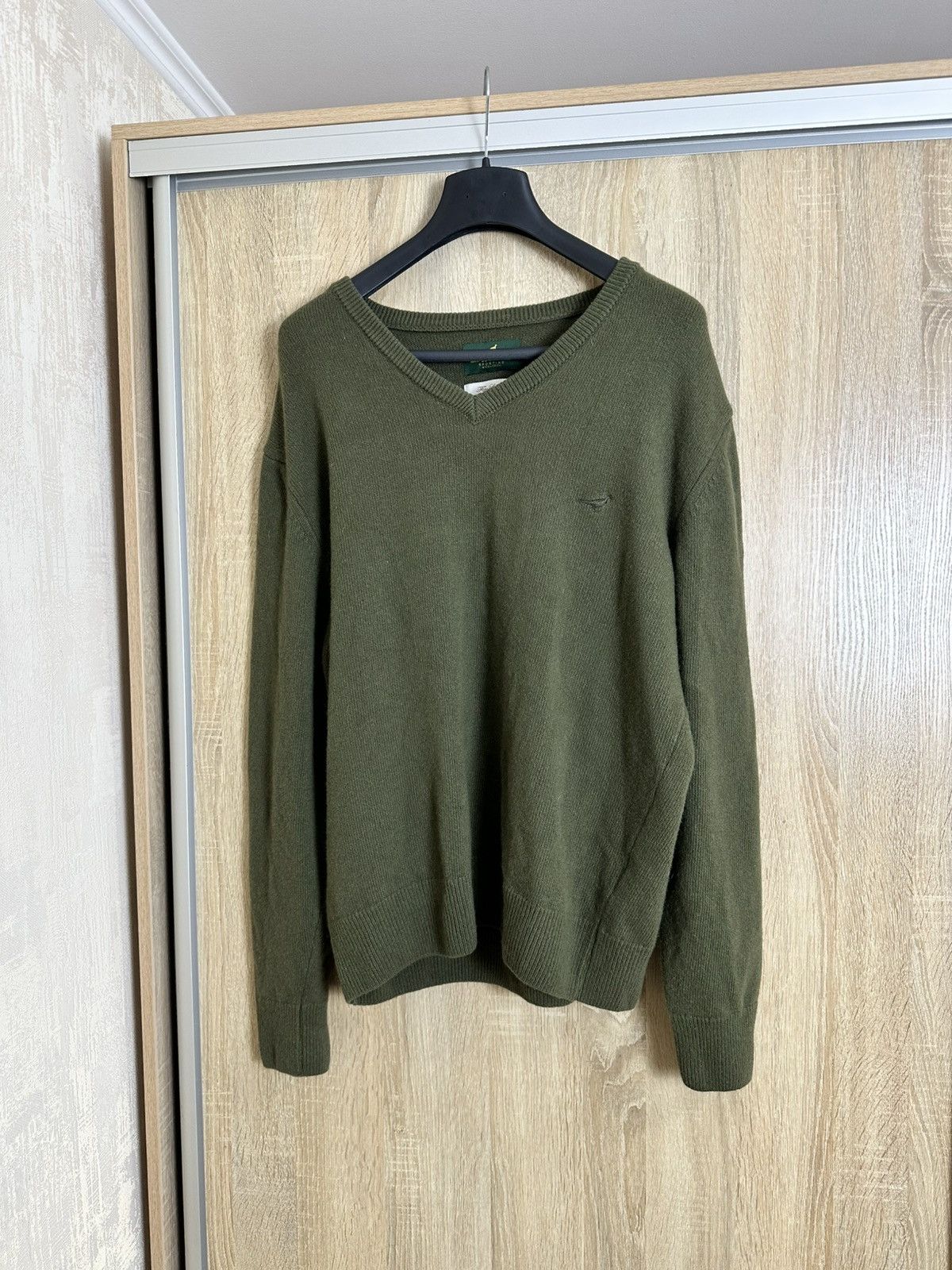 Laksen Sporting 🔥 Laksen Sporting Wool Sweater Pullover V Neck Luxury Size US XXL / EU 58 / 5 - 2 Thumbnail