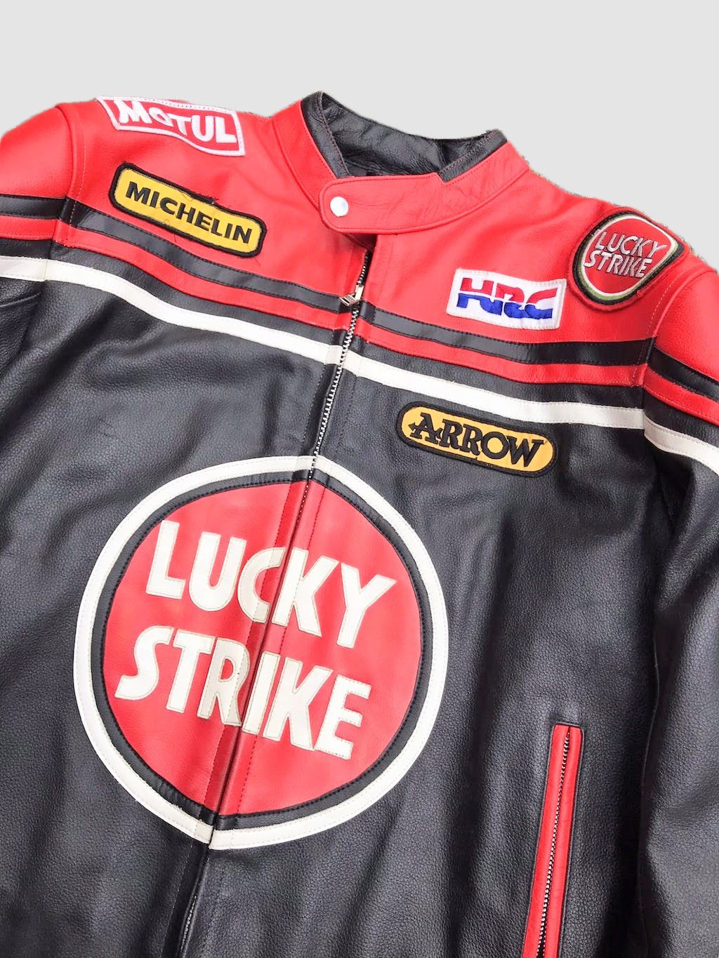 Vintage 🔥 LUCKY STRIKE RARE 90’s Biker Leather Jacket Vintage Size M / US 6-8 / IT 42-44 - 4 Thumbnail