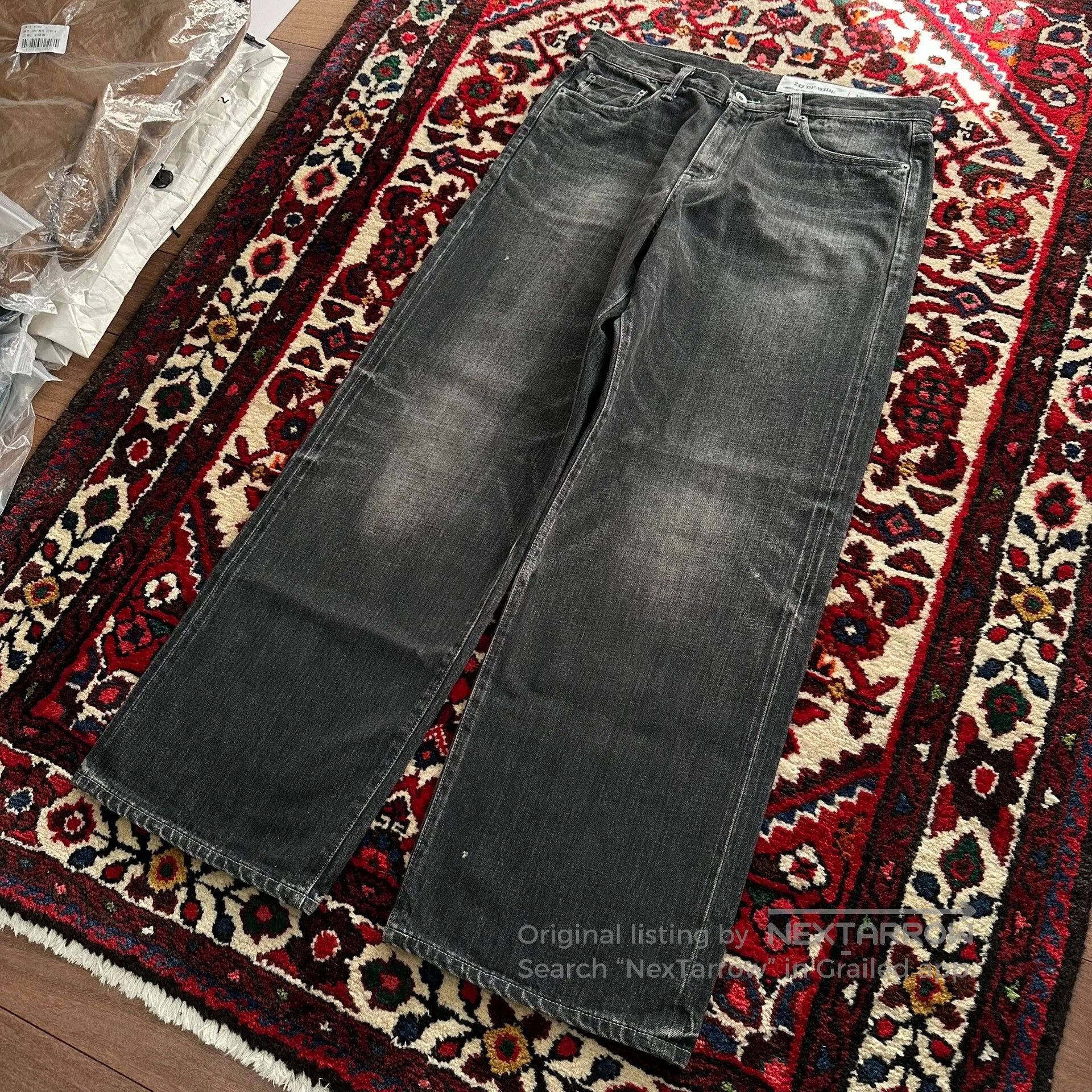 Neighborhood Neighborhood 24AW Washed Wide Jeans Black. Size US 28 / EU 44 - 5 Thumbnail