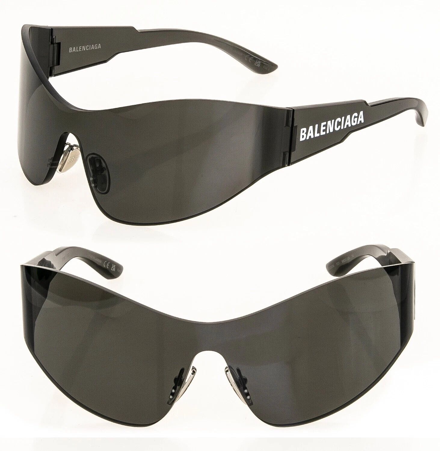 Balenciaga BALENCIAGA MONO Wrap 0257 Black Fashion Shield BB0257S 001 Size ONE SIZE - 1 Thumbnail