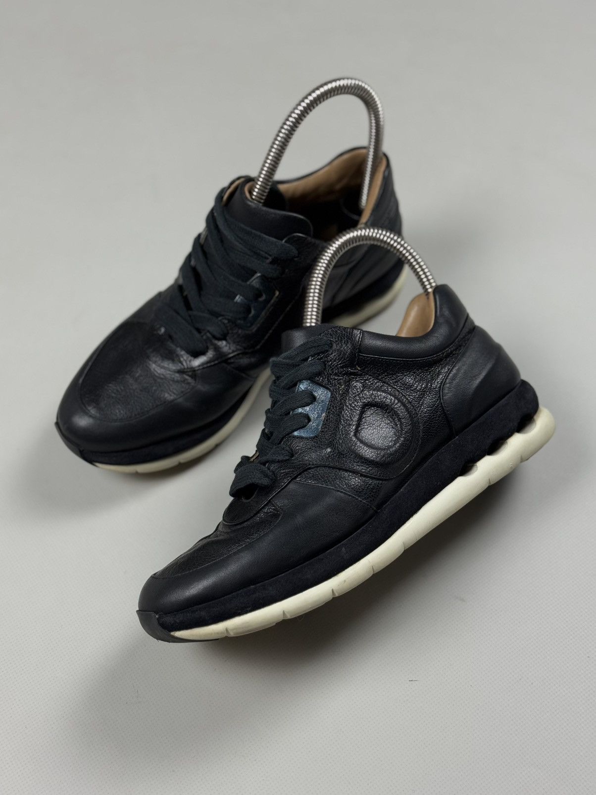 Salvatore Ferragamo Salvatore Ferragamo Leather Low Top Lace Up Sneakers Shoes Size US 7 / IT 37 - 13 Thumbnail
