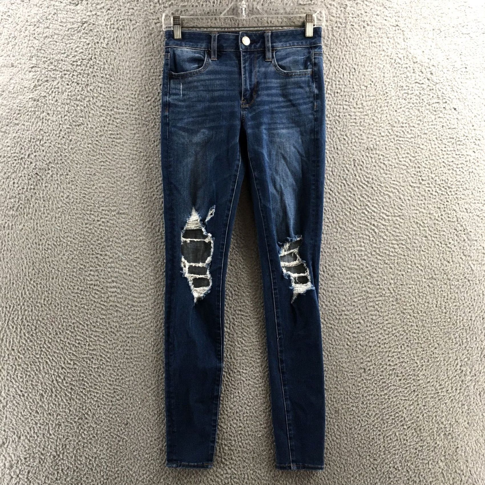 American Eagle Outfitters American Eagle Jegging Jeans Women 2 Long Blue Denim Mid Rise Distressed Zip Fly Jeans Womens 2 Long Blue Denim Mid Rise Distressed Zip Fly Size 26" / US 2 / IT 38 - 2 Thumbnail