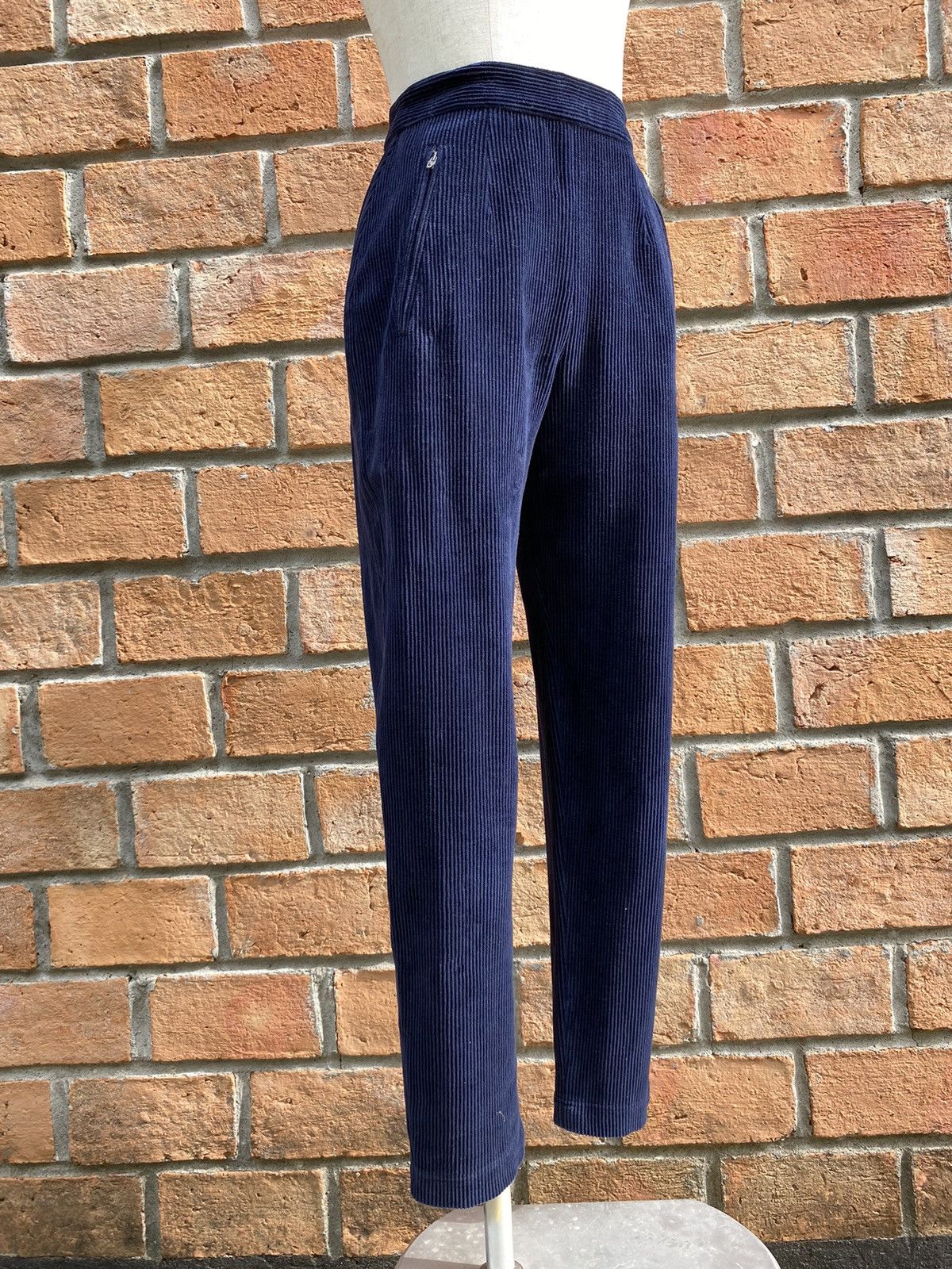 Max Mara MaxMara High-Waisted Corduroy Navy Pants Size 25" / US 0 / IT 36 - 14 Thumbnail