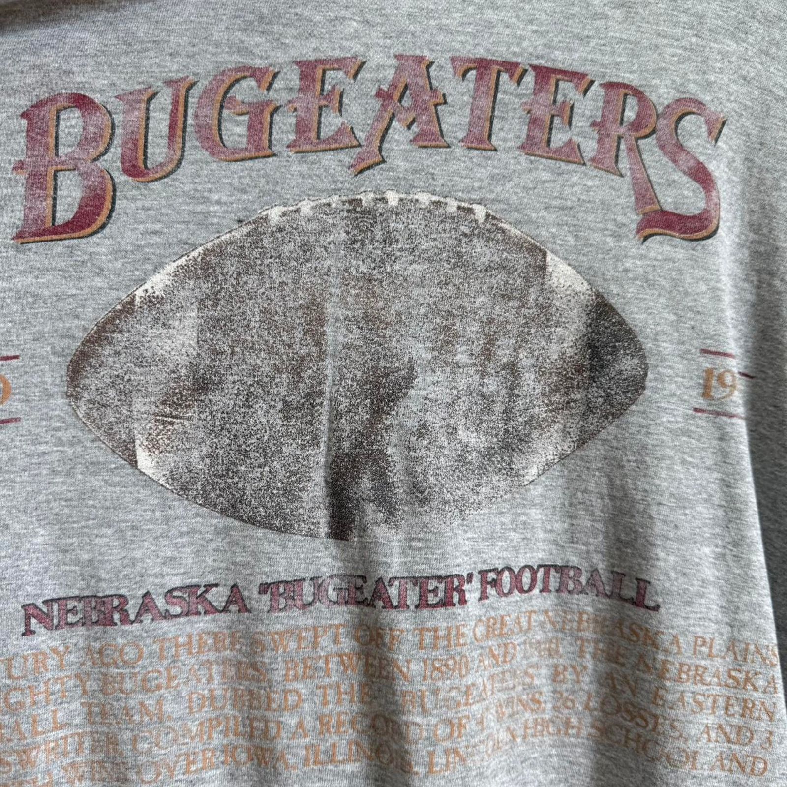 Vintage Vintage 90s Nebraska Huskers Bugeaters Football T-Shirt Size US XL / EU 56 / 4 - 3 Thumbnail