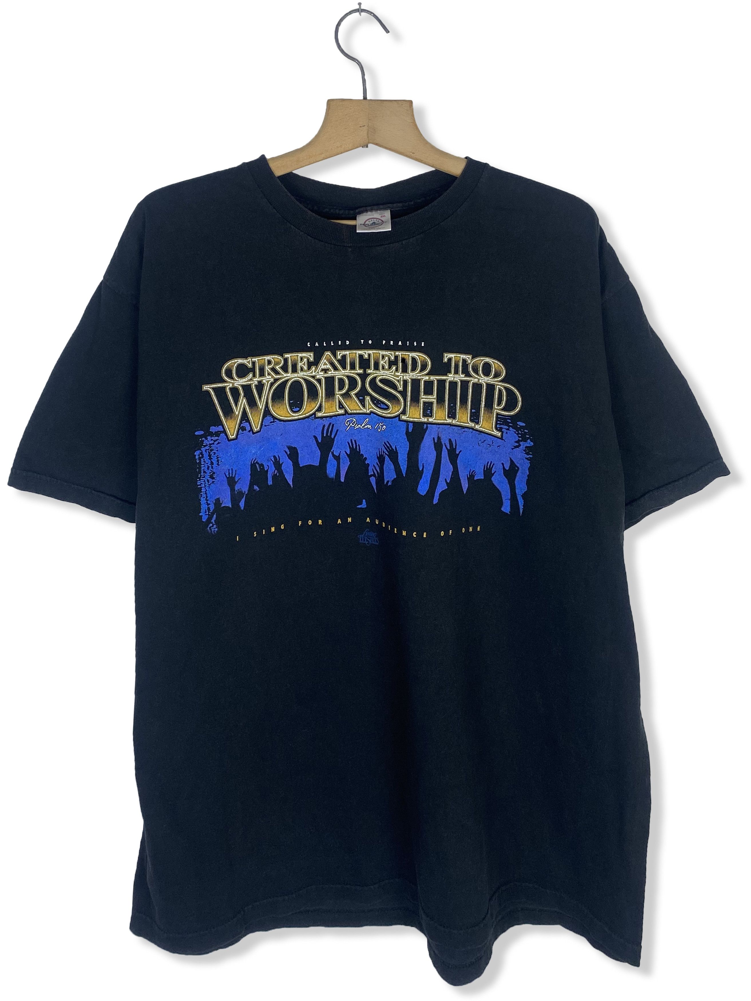 Band Tees 2001 Vintage WORSHIP Black T-Shirt M Size US XXL / EU 58 / 5 - 1 Thumbnail