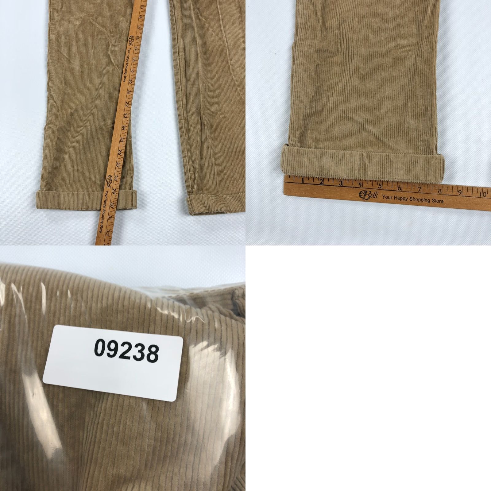 Vintage LL Bean Pants Mens 34x32 Brown Corduroy Casual Flat Front Classic Straight Preppy Button Zip BROWN Linen? Size US 34 / EU 50 - 8 Thumbnail