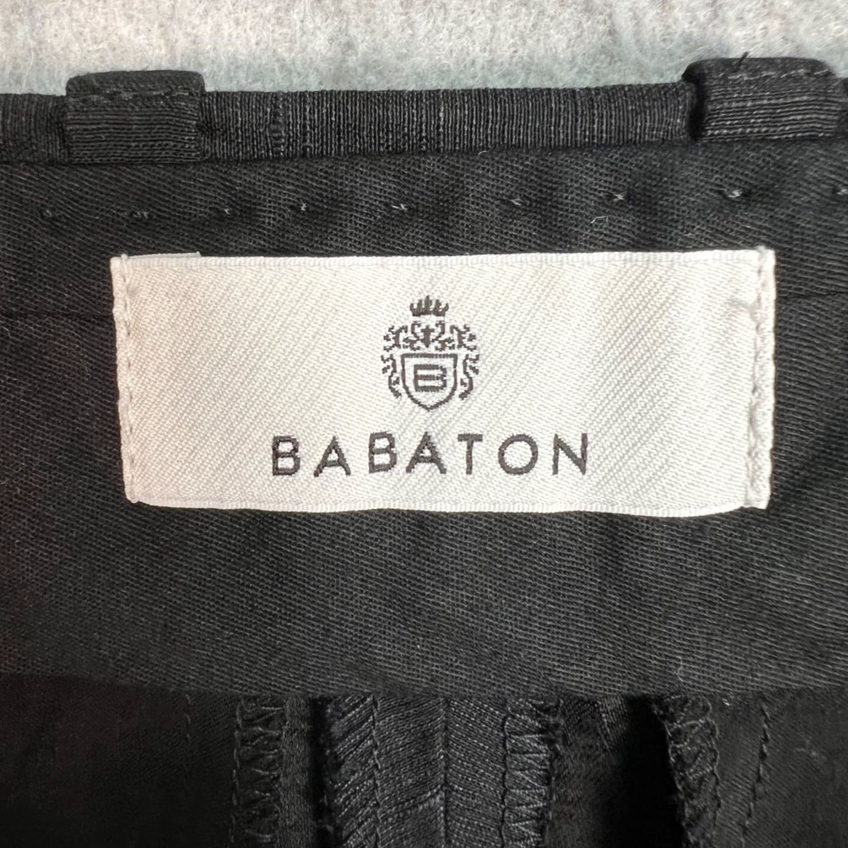 Vintage Babaton Womens Pants Size 4 Black Linen Blend High-Waisted Straight Leg Adult Womens 4 Dress Pants Mens Womens Girls Size 27" / US 4 / IT 40 - 3 Thumbnail