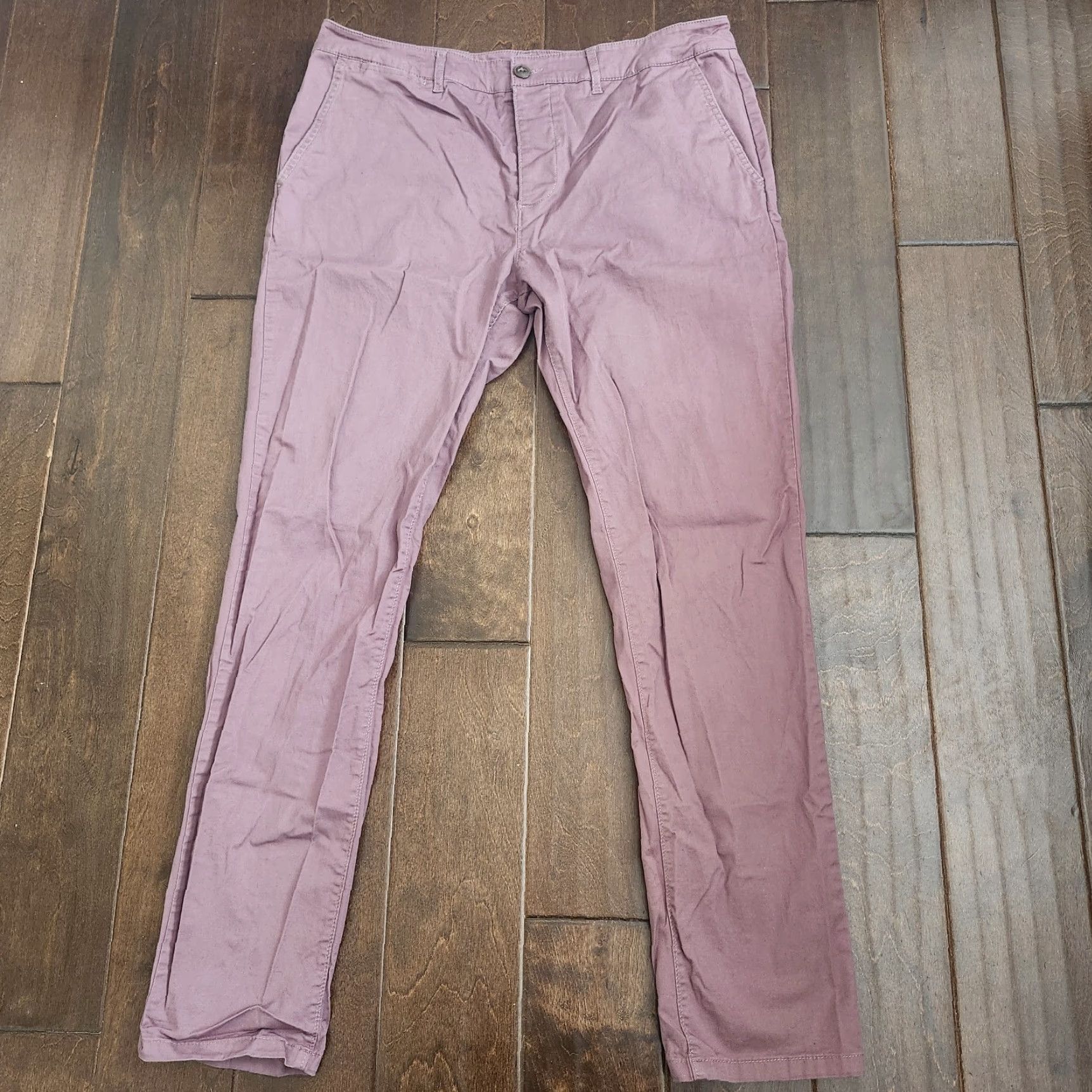 Asos ASOS Slim Chino Pants Mens 36x32 Mauve Pink Casual Sl... Size US 36 / EU 52 - 2 Thumbnail