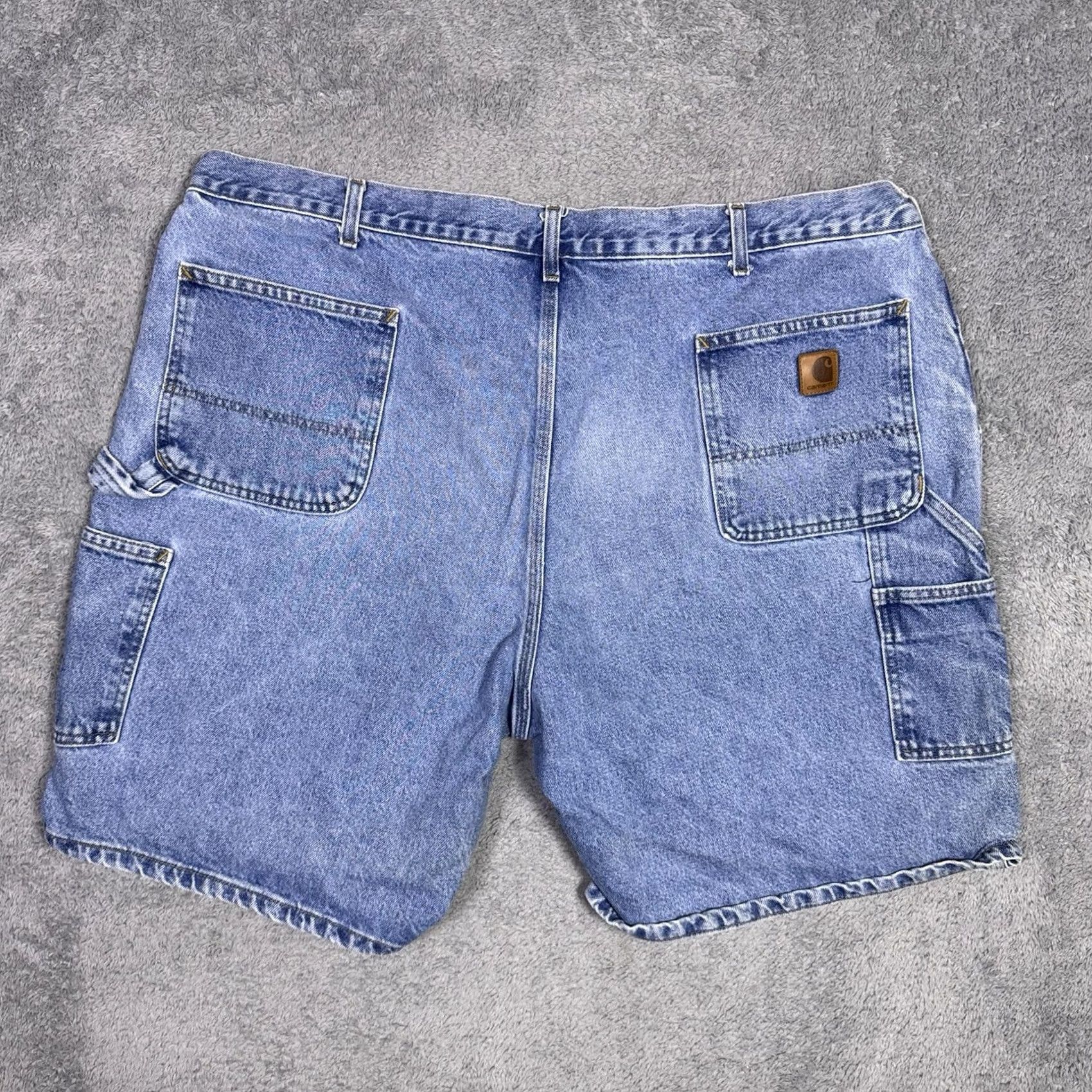 Carhartt Carhartt Jeans B29 STW Denim Carpenter Shorts Mens 44x8 Y2K Utility Fade Workwear Denim Size US 44 / EU 60 - 2 Thumbnail