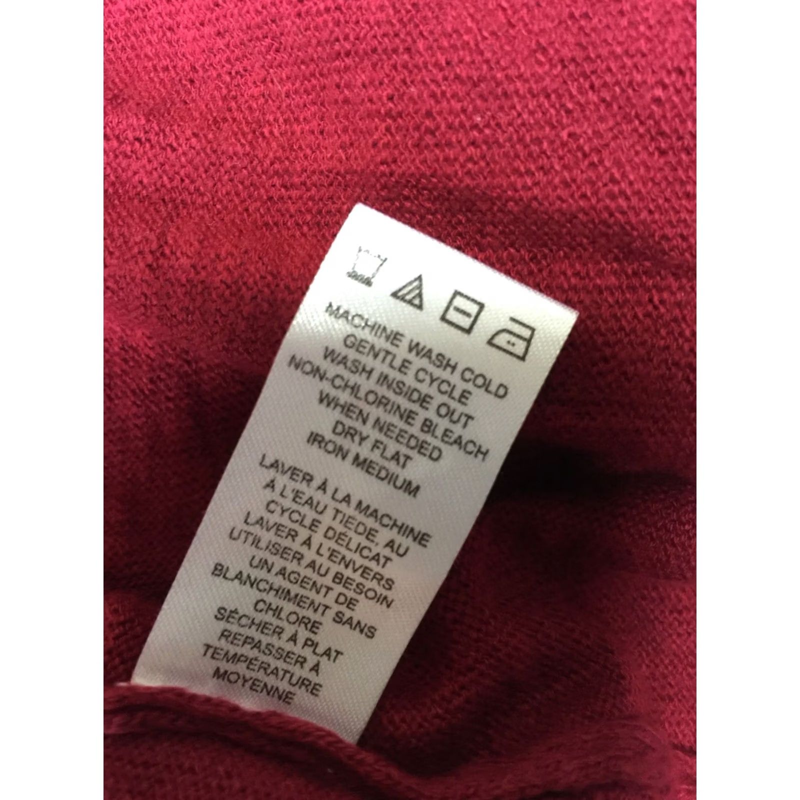Vintage Aventura Cardigan Open Front Delia Womens Medium Red 3/4 Sleeve Organic Cotton Knit Shirt Women Geometric Classic Vintage: No Size M / US 6-8 / IT 42-44 - 8 Thumbnail