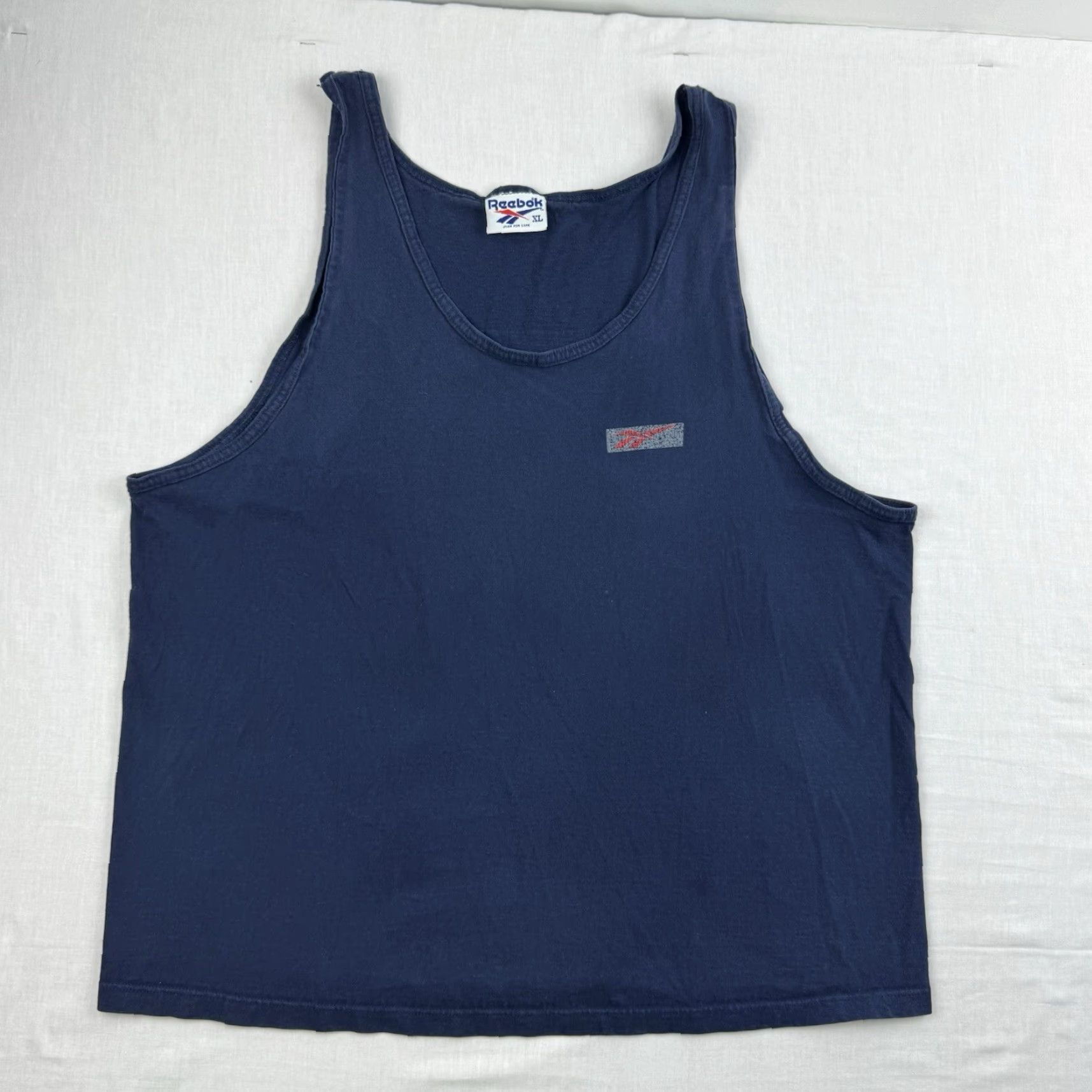 Reebok VINTAGE Reebok Tank Top Men XL Blue 90s Life Is Short Play Hard Sports Size US XL / EU 56 / 4 - 3 Thumbnail