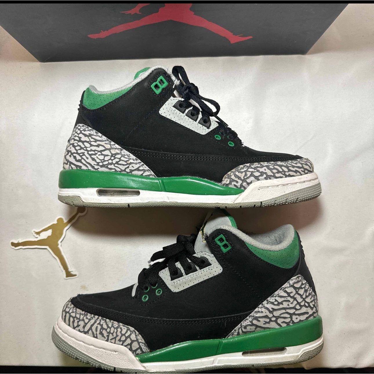 Jordan Brand × Nike Size 6 - Nike Air Jordan 3 Retro GS Pine Green Men's Shoes Size US 6 / EU 39 - 2 Thumbnail