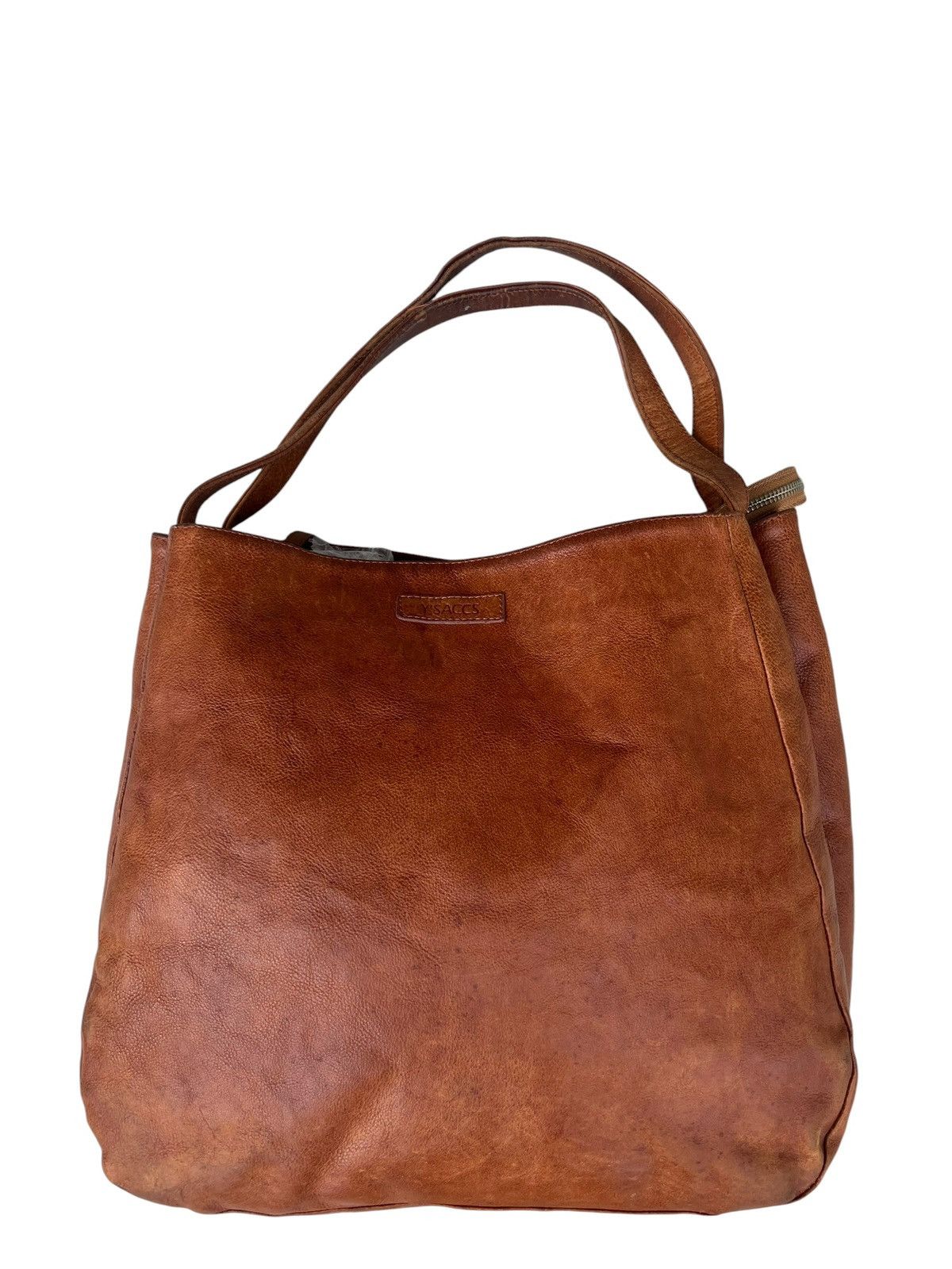 Leather 2000s Yohji Yamamoto Y’saccs Faded Patina Leather Bag Size ONE SIZE - 8 Thumbnail