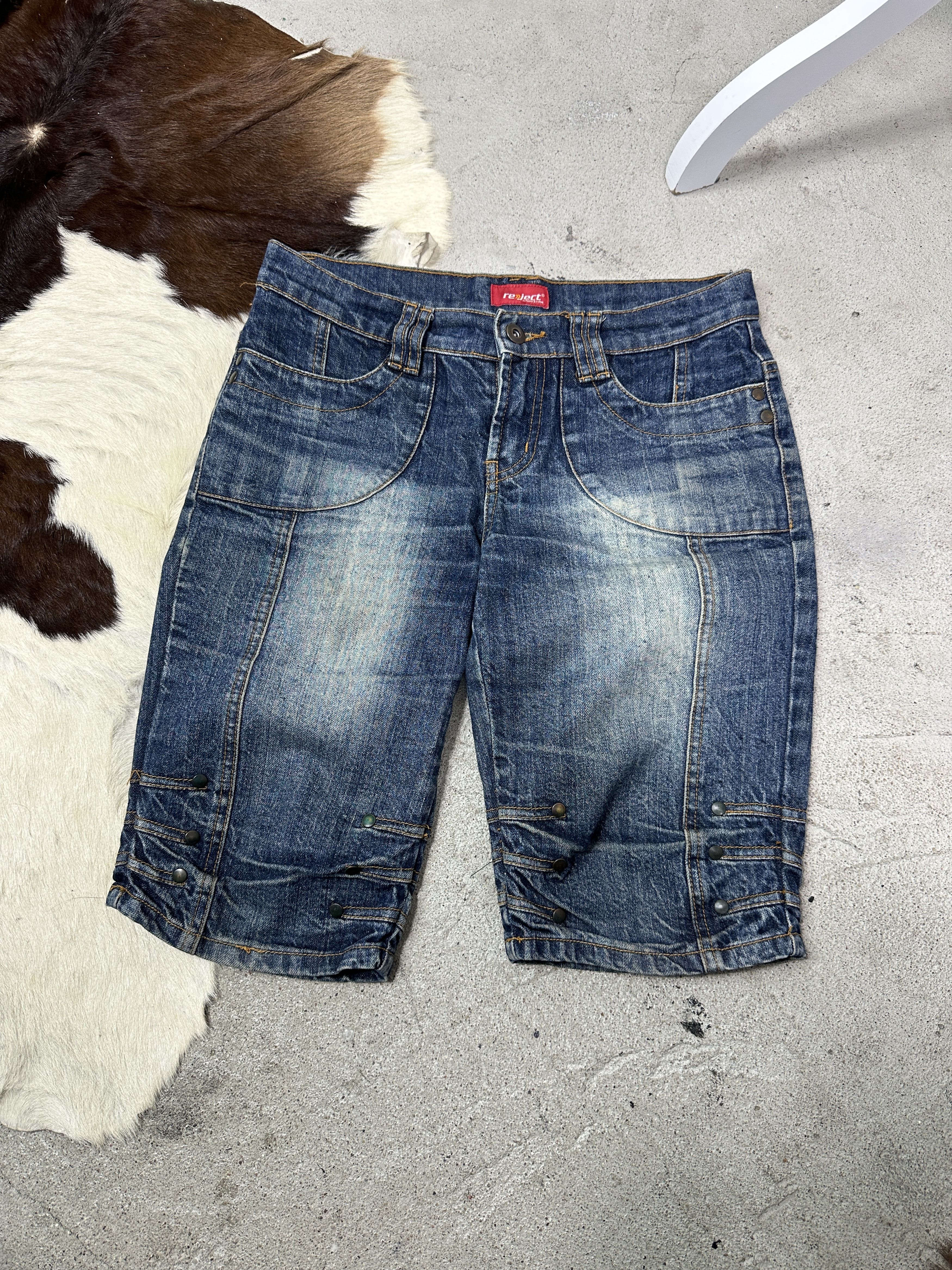 Vintage Vintage Denim Streetwear Skater Hip Hop Jeans Shorts Y2K Size US 31 - 2 Thumbnail