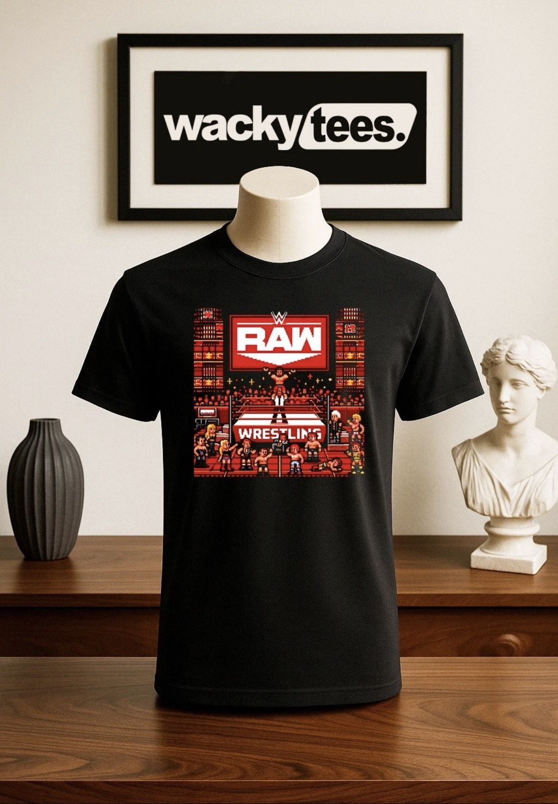 Other Wrestling RAW 8-Bit Gaming System Style Graphic Tee Shirt Size US L / EU 52-54 / 3 - 1 Preview