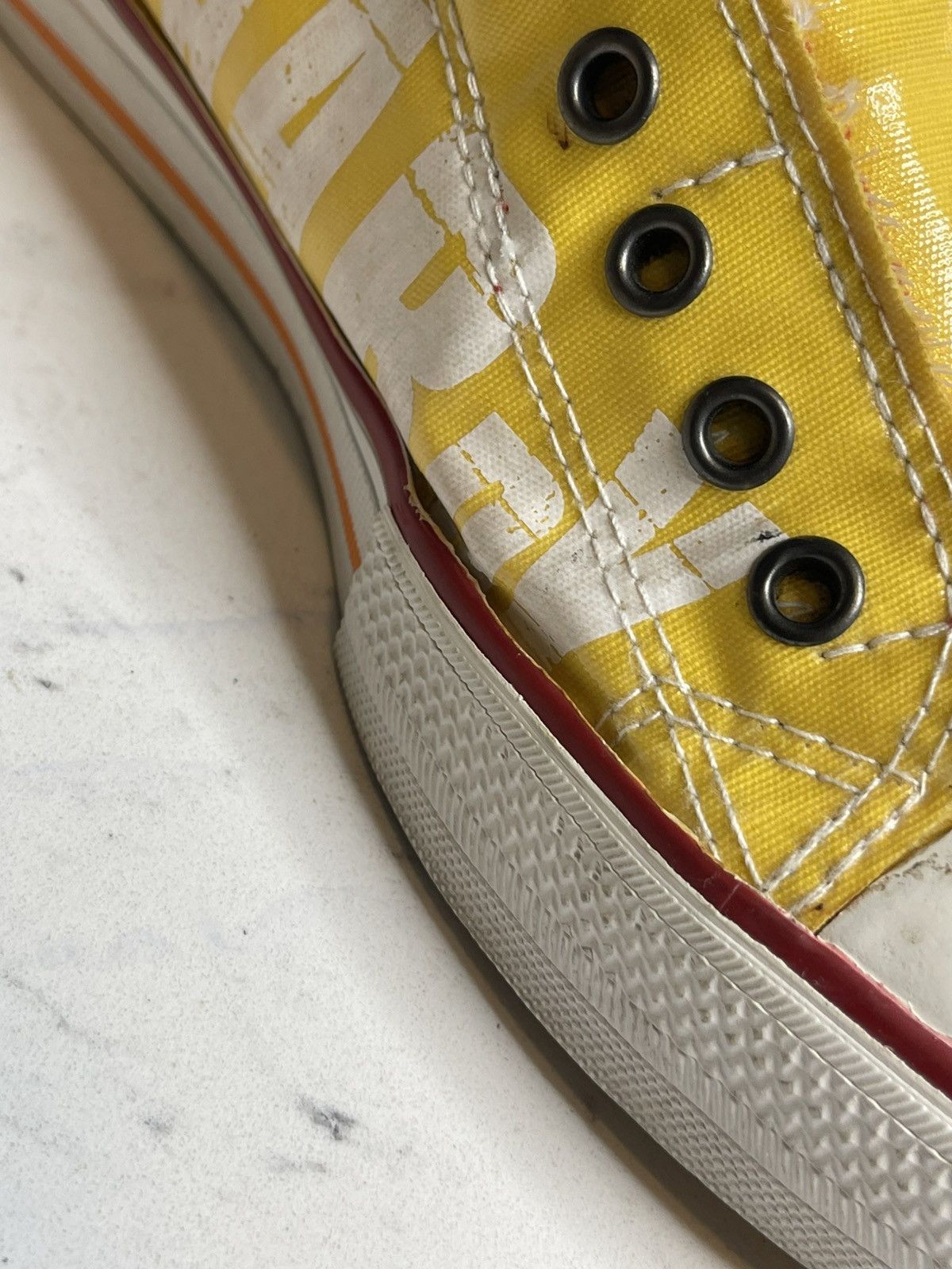 Ed Hardy Y2K Ed Hardy Low Top Sneakers Yellow w Fish Print Logo Sz 9 Size US 9 / IT 39 - 10 Thumbnail